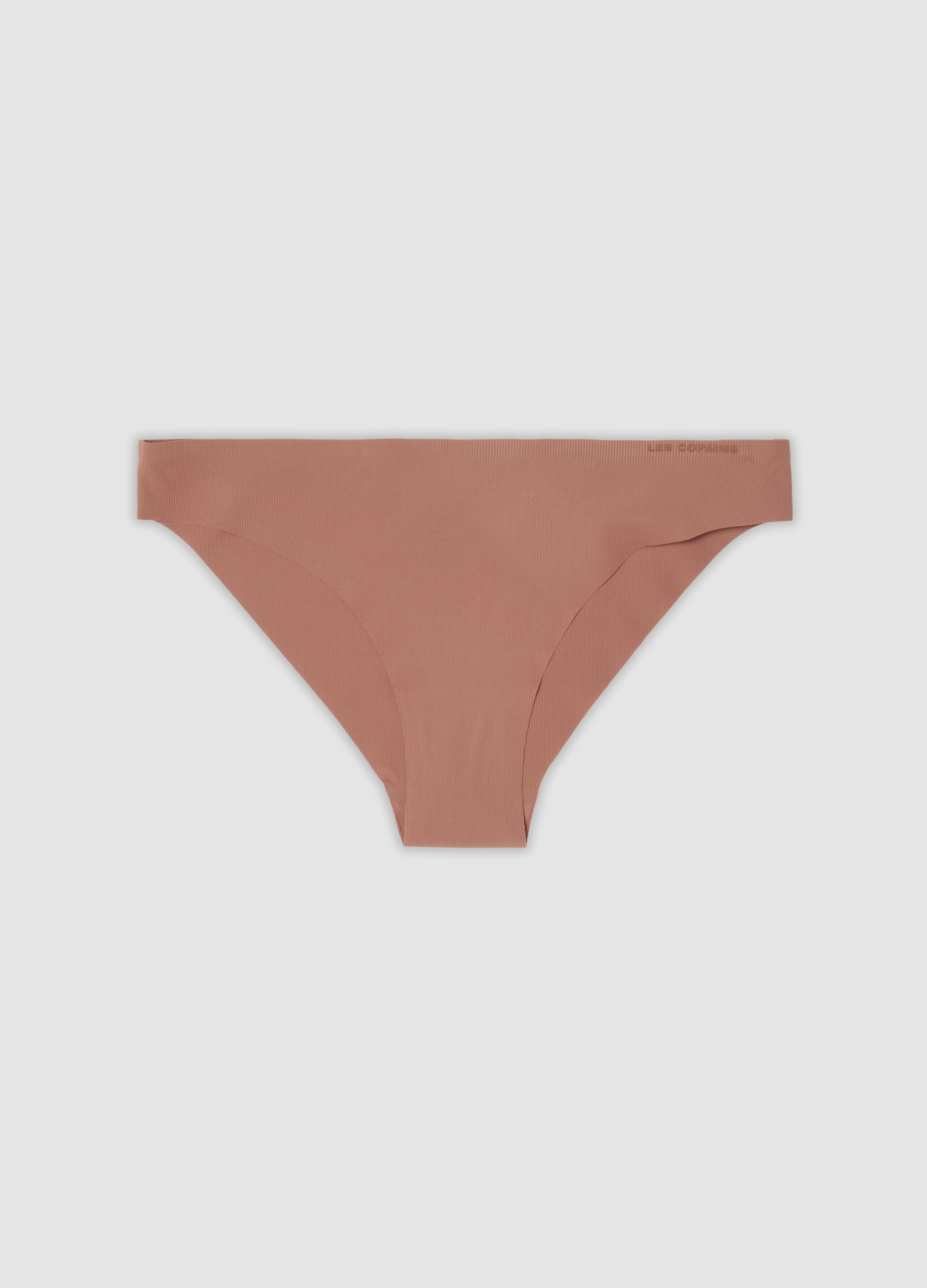 LES COPAINS, Slip Marrone In Microfibra Elasticizzata A Costine, Donna, Marrone, Taglia: 5