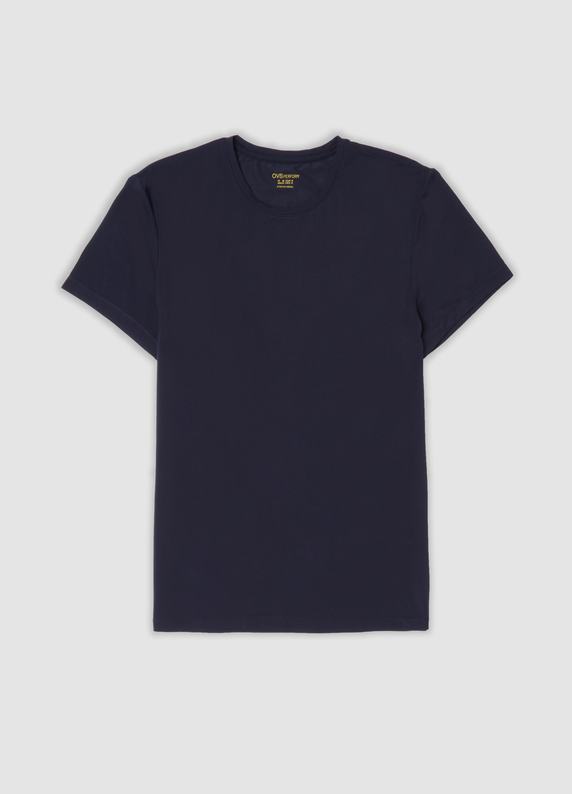 OVS, T-shirt Blu In Modal Elasticizzato Con Girocollo, Uomo, Blu, Taglia: XL