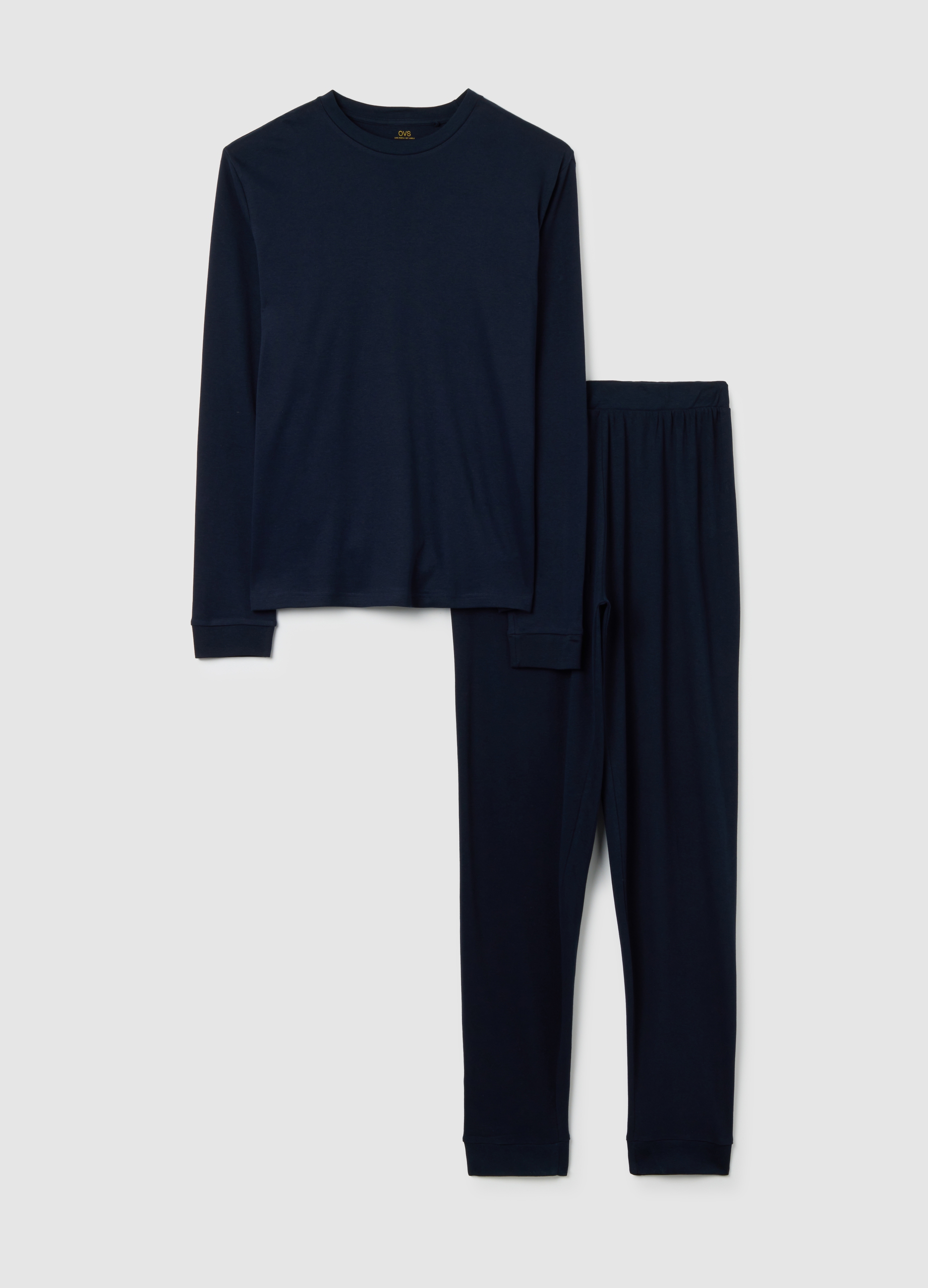 Pijama Azul De Algodón, Hombre, Azul, Talla: L