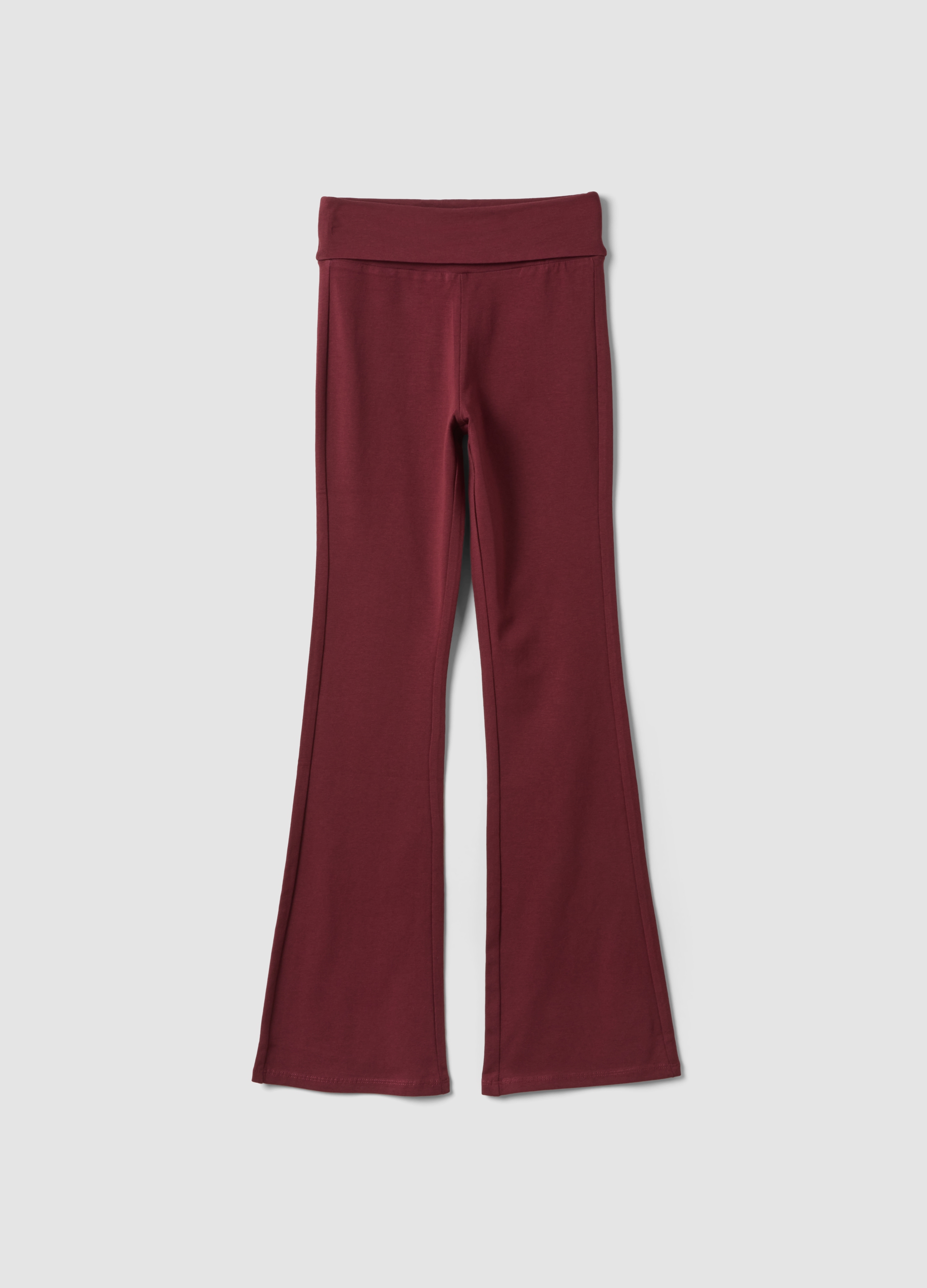 OVS KIDS, Leggings Rossi Flare In Cotone Organico Elasticizzato Per Ragazza, Bambina, Rosso, Taglia: 13-14