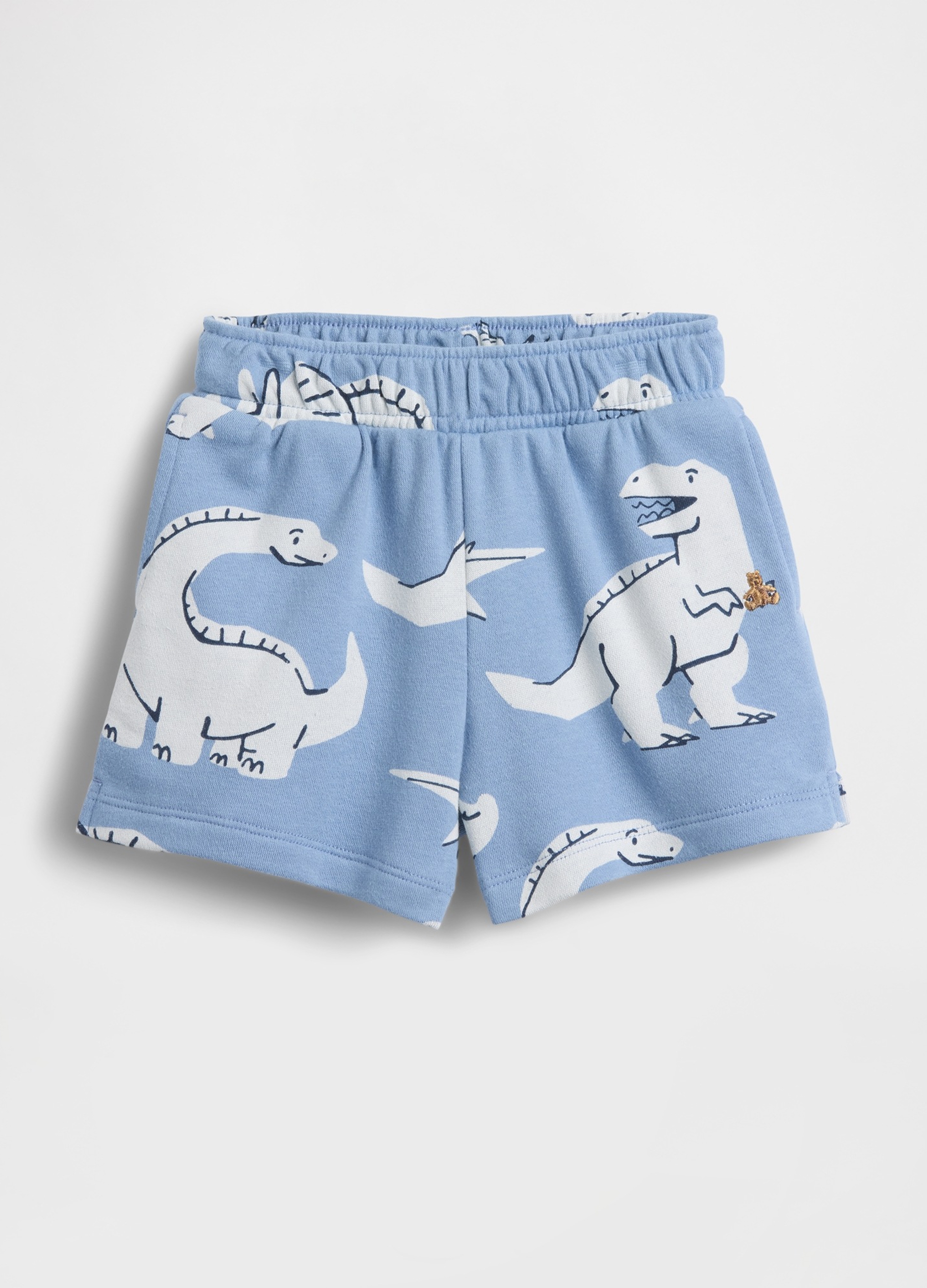 GAP KIDS, Shorts In Misto Cotone Con Stampa Dinosauri, Bambino, Azzurro, Taglia: 18-24M/79-84