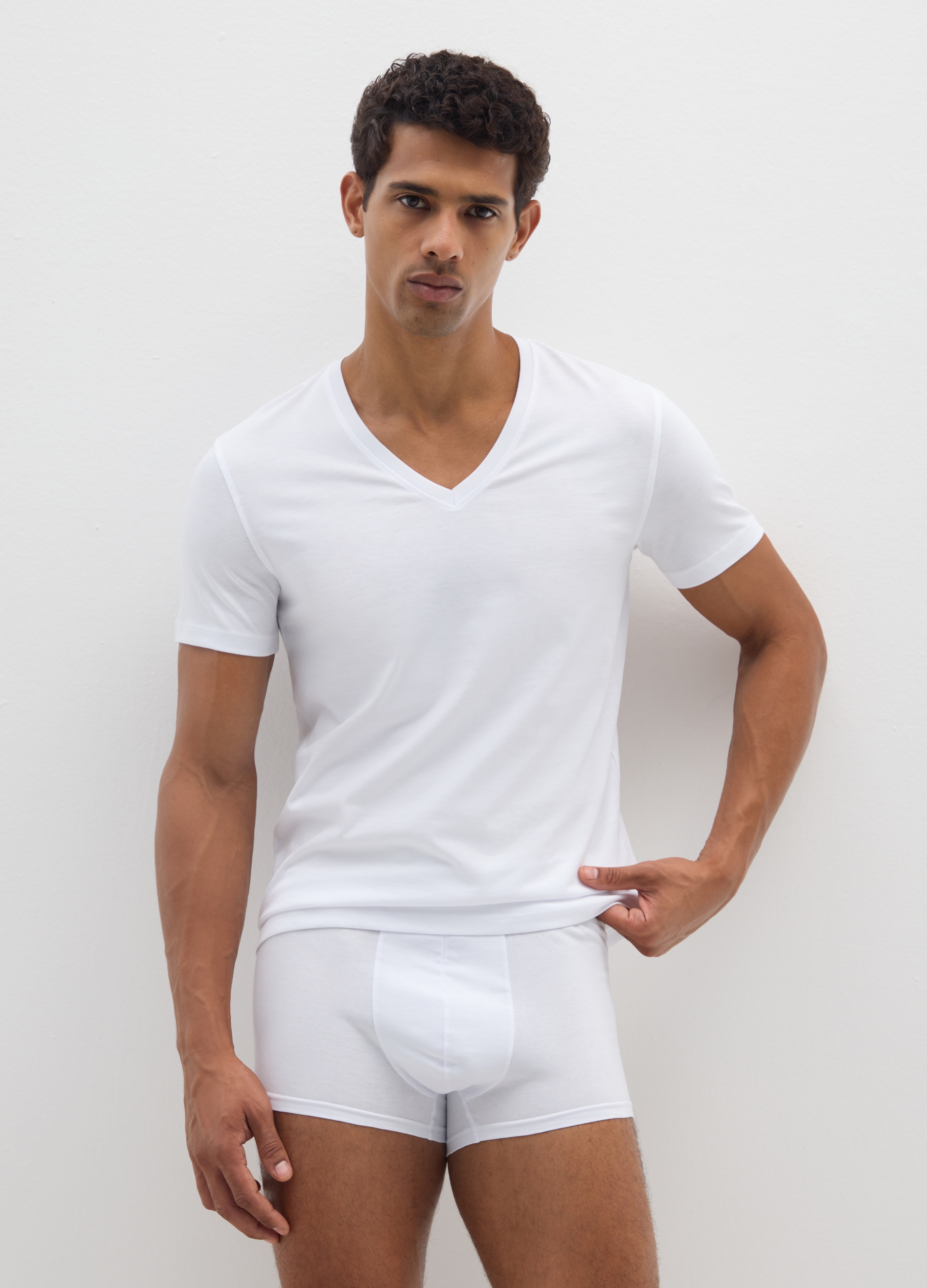 Tripack De Bóxers Blancos De Puro Algodón Ajuste Regular, Hombre, Blanco óptico, Talla: S