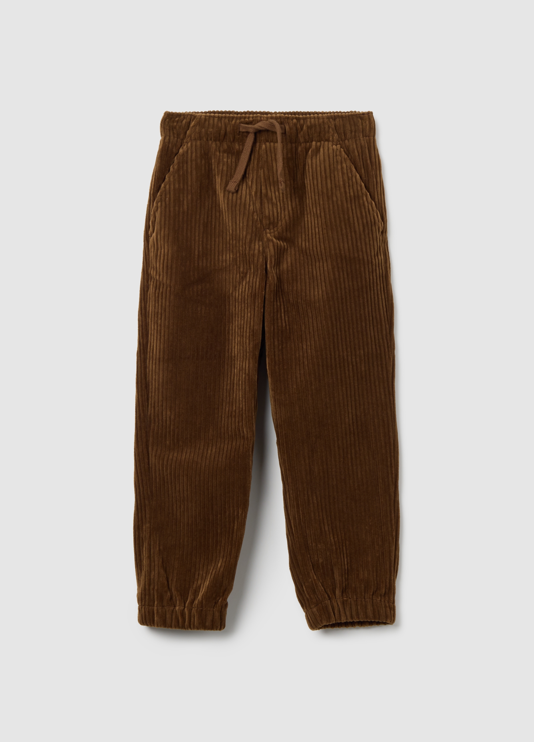 OVS KIDS, Pantalones De Terciopelo Marrón Para Niños Ajuste Regular, Niño, Marrón oscuro, Talla: 4-5