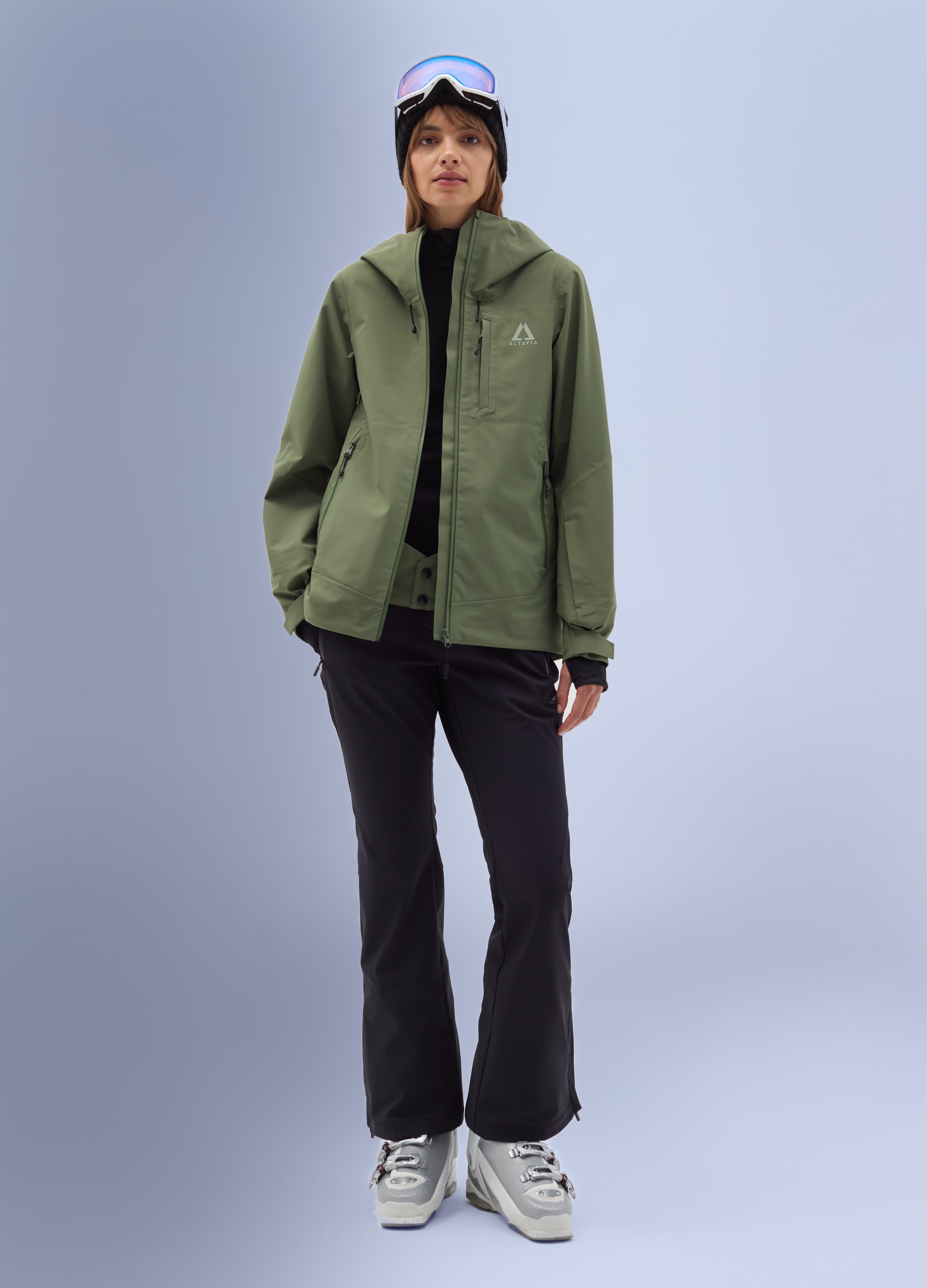 ALTAVIA, Chaqueta Térmica De Esquí Altavia By Deborah Compagnoni, Mujer, Verde Oliva, Talla: XS