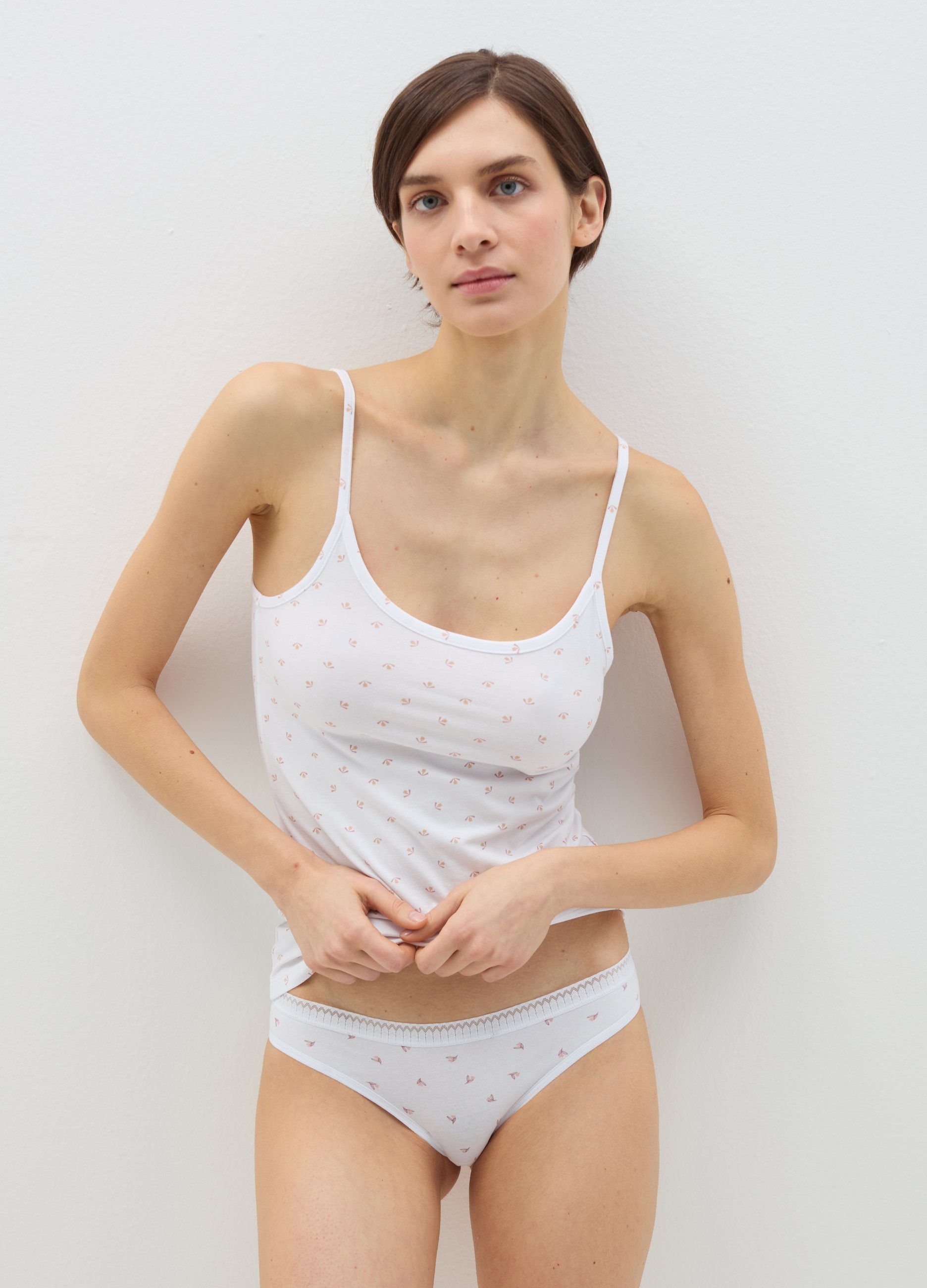 OVS , Slip In Cotone Stretch Con Dettaglio, Donna, Bianco, Taglia: 2