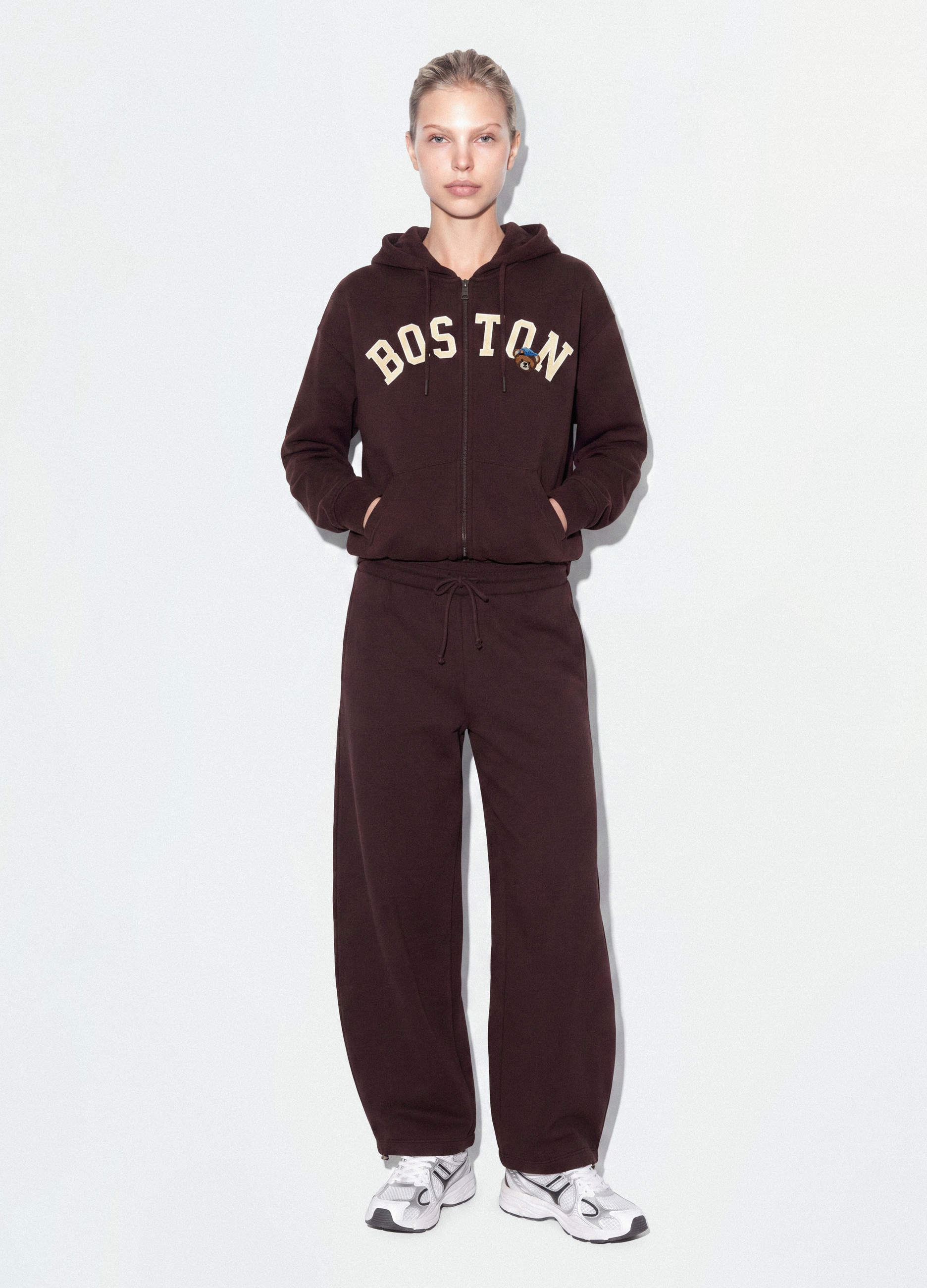 B.ANGEL, Pantaloni Jogger Viola In Misto Cotone Baggy Fit, Donna, Viola, Taglia: XS