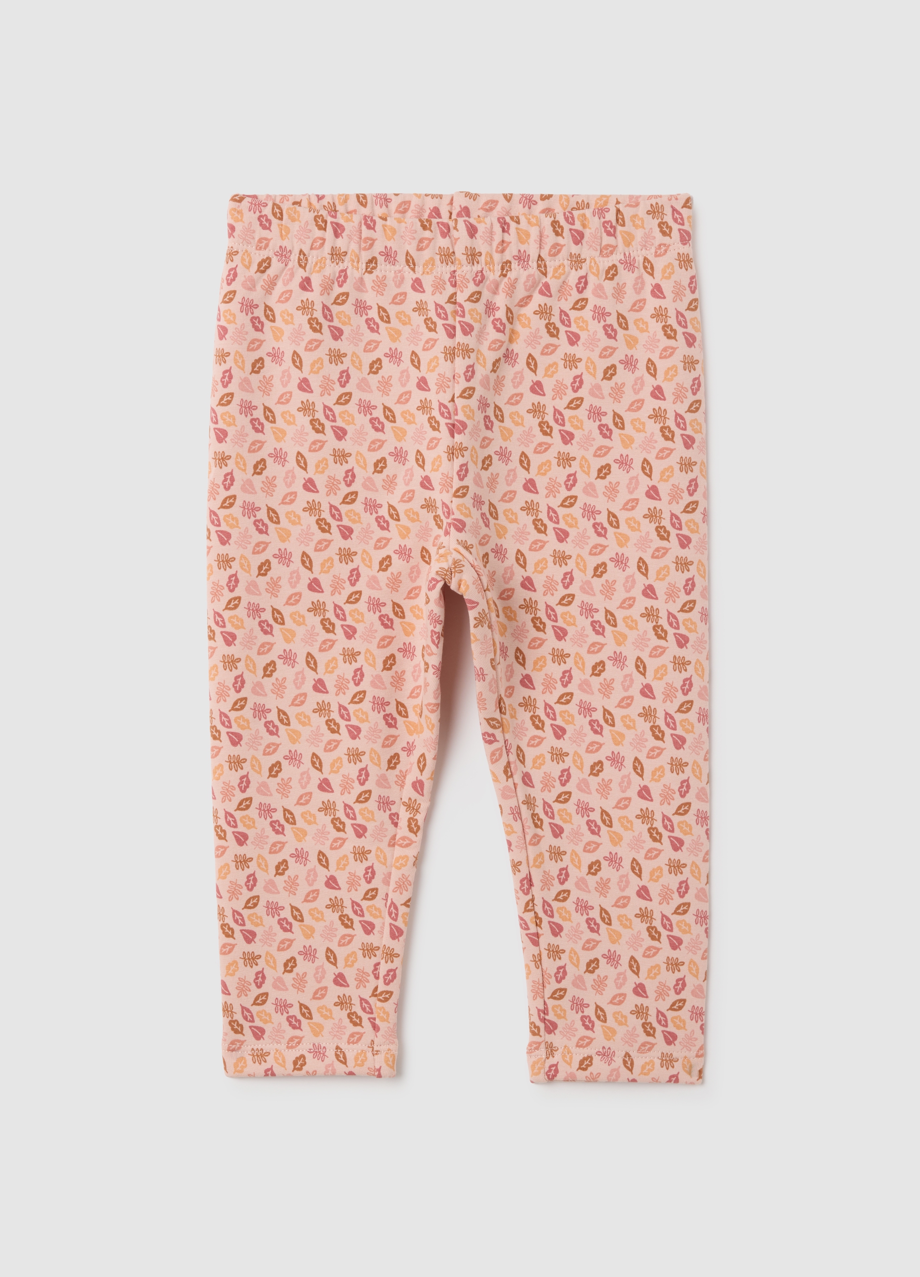 Leggings Da Bambina In Cotone Multicolor Regular Fit, Niña, Naranja/rosa, Talla: 24-30