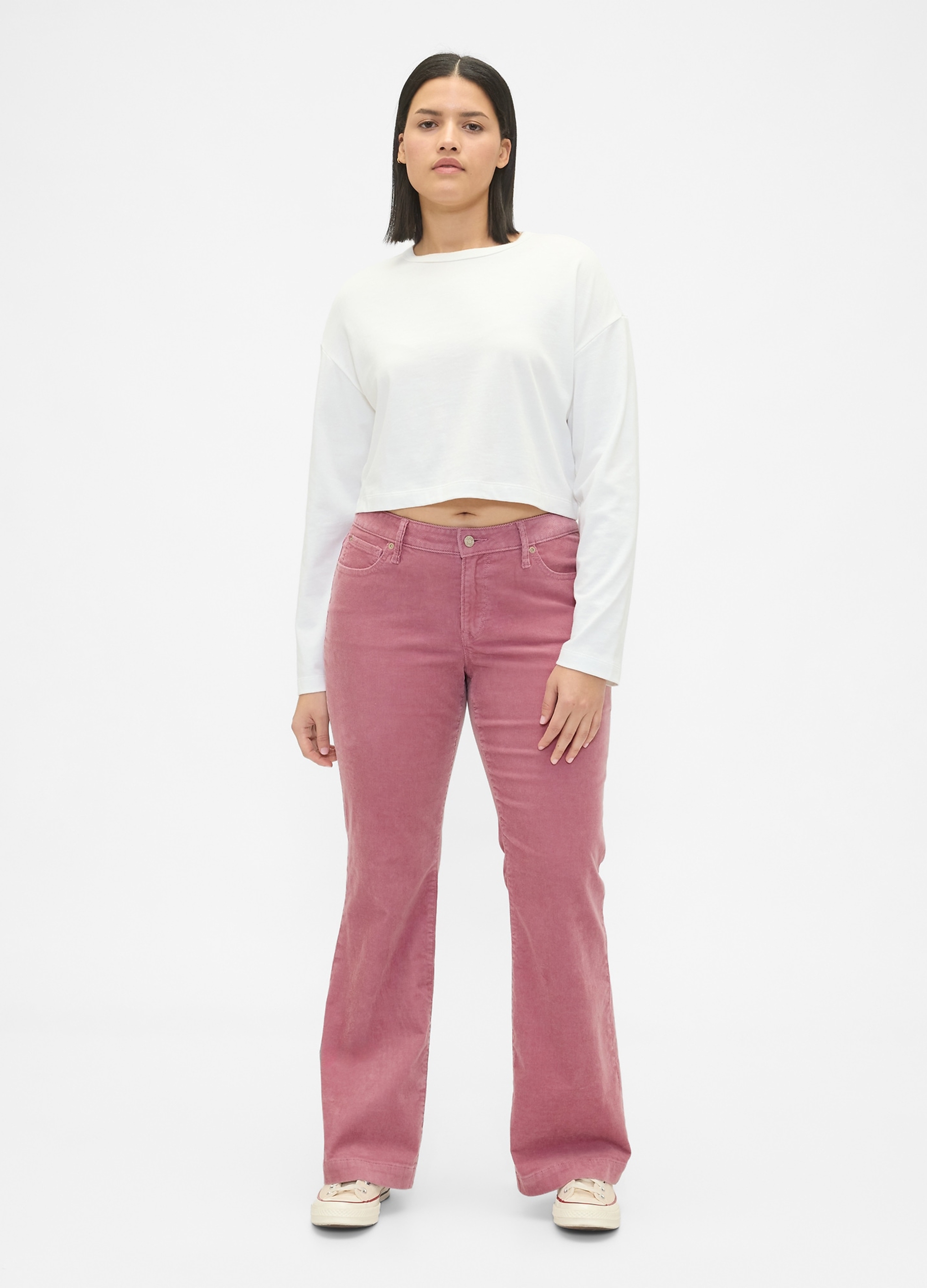 GAP, Pantaloni Flare Fit Elasticizzati, Donna, Rosa, Taglia: 36 REGULAR