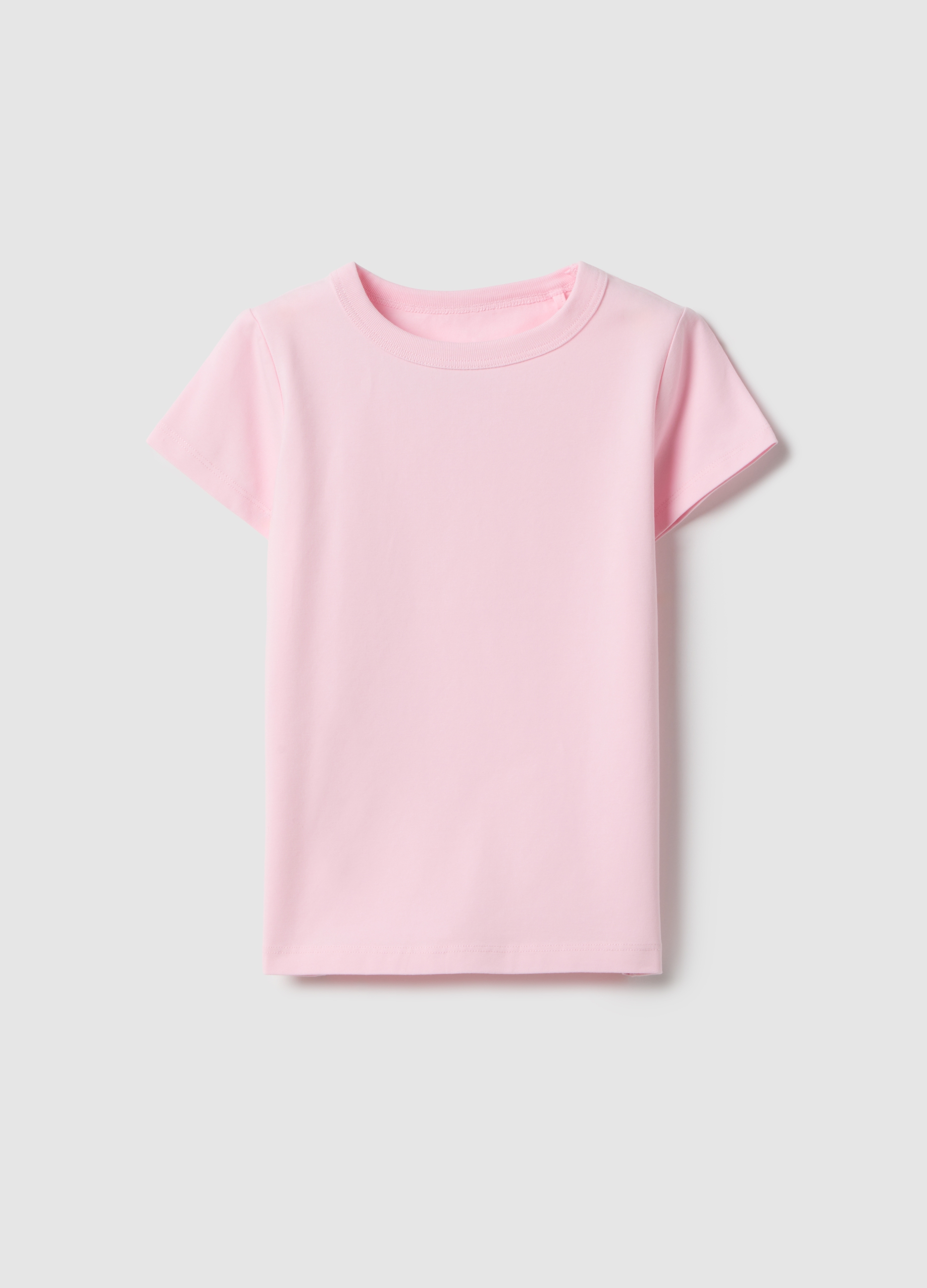 OVS KIDS, Camiseta Rosa De Niña En Mezcla De Algodón, Ajuste Regular, Niña, Rosa Claro, Talla: 3-4
