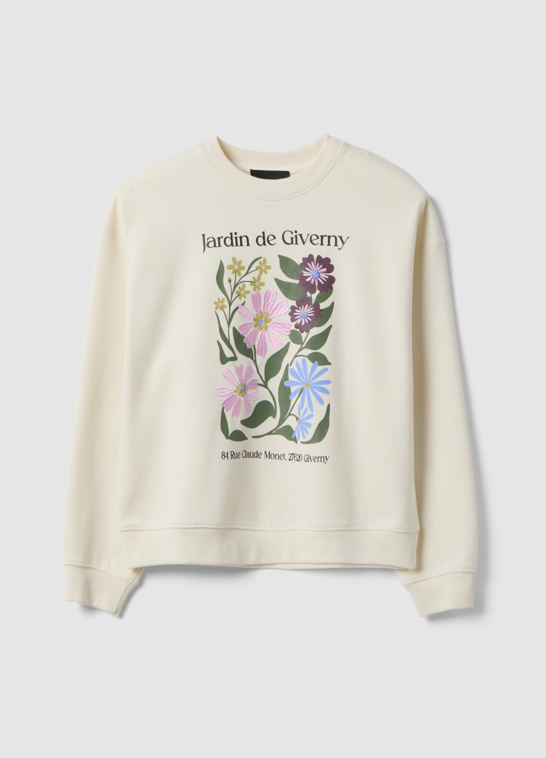 LES COPAINS, Sudadera Beige Regular Fit De Mezcla De Algodón Con Estampado, Mujer, Beige Claro, Talla: 42
