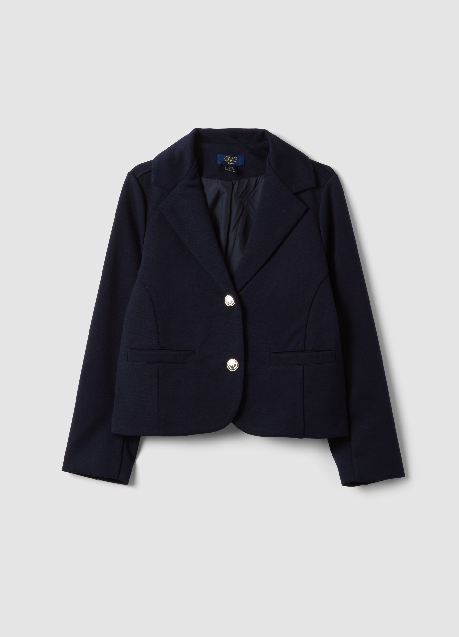OVS KIDS , Giacca Blu In Viscosa Elasticizzata Foderata Per Bambina, Blu, Taglia: 9-10