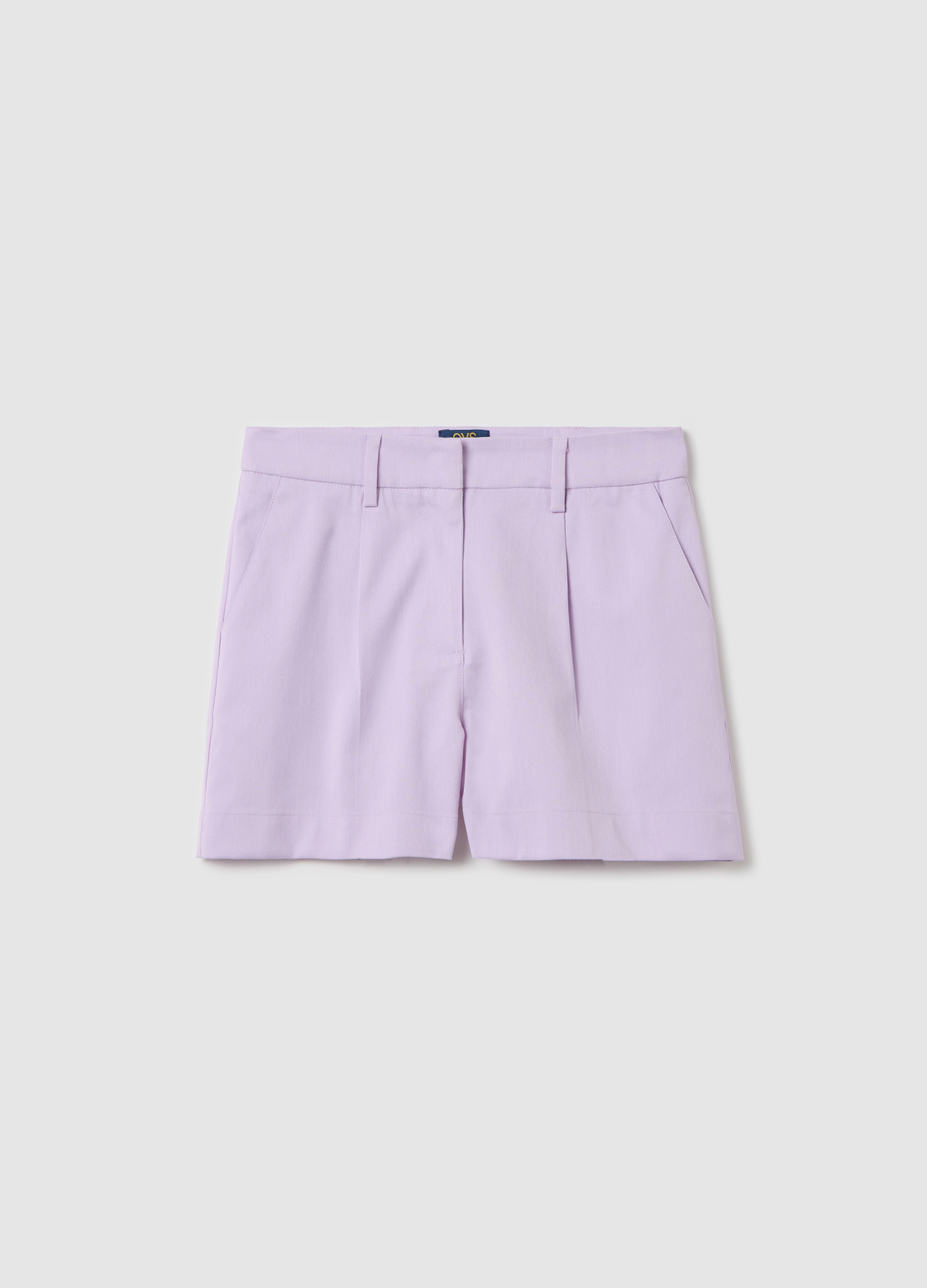OVS, Shorts Viola Con Pinces E Tasche, Bambina, Viola, Taglia: 10-11