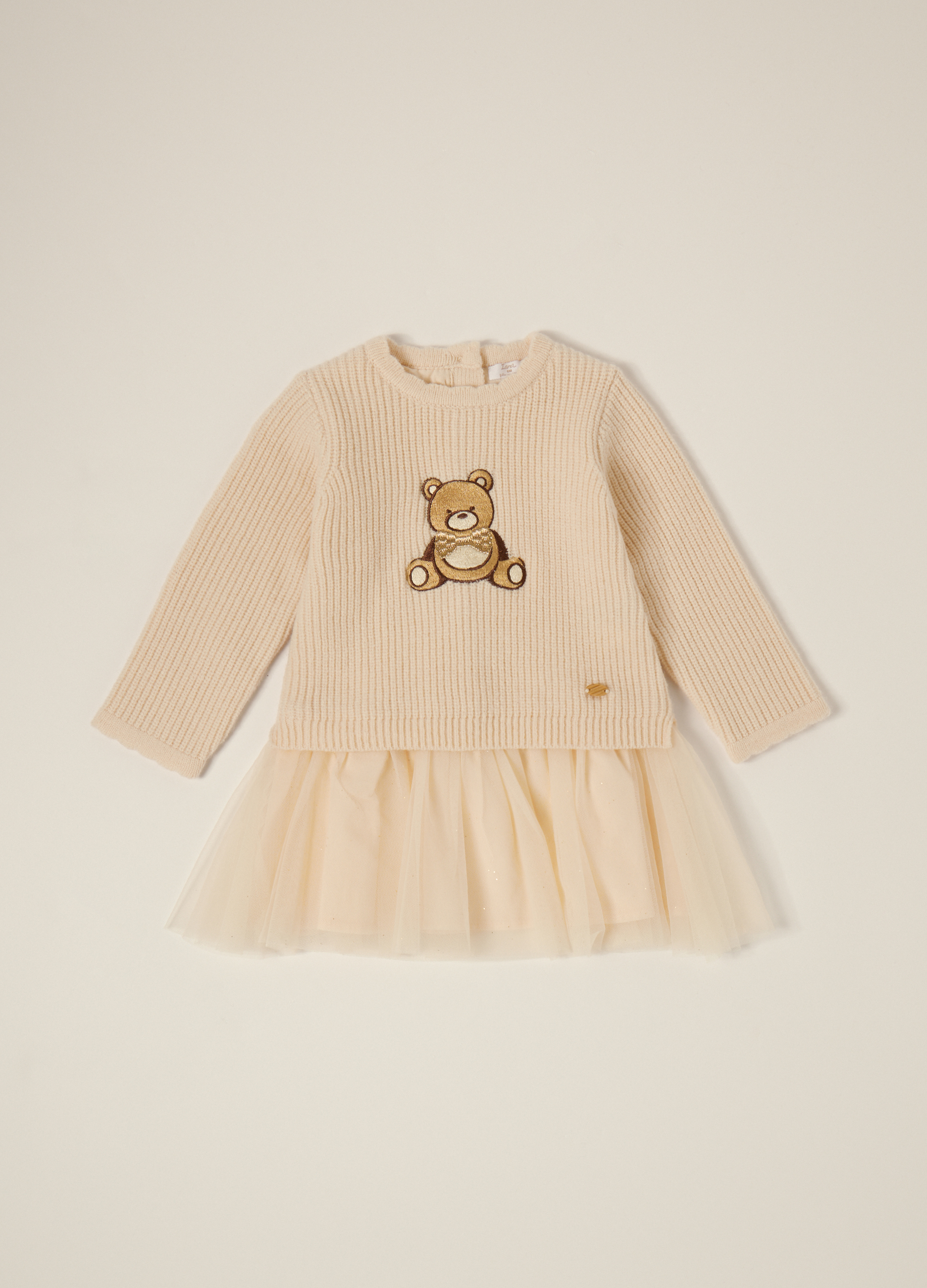 IANA, Vestito Tricot Iana Neonata, Beige, Taglia: 12