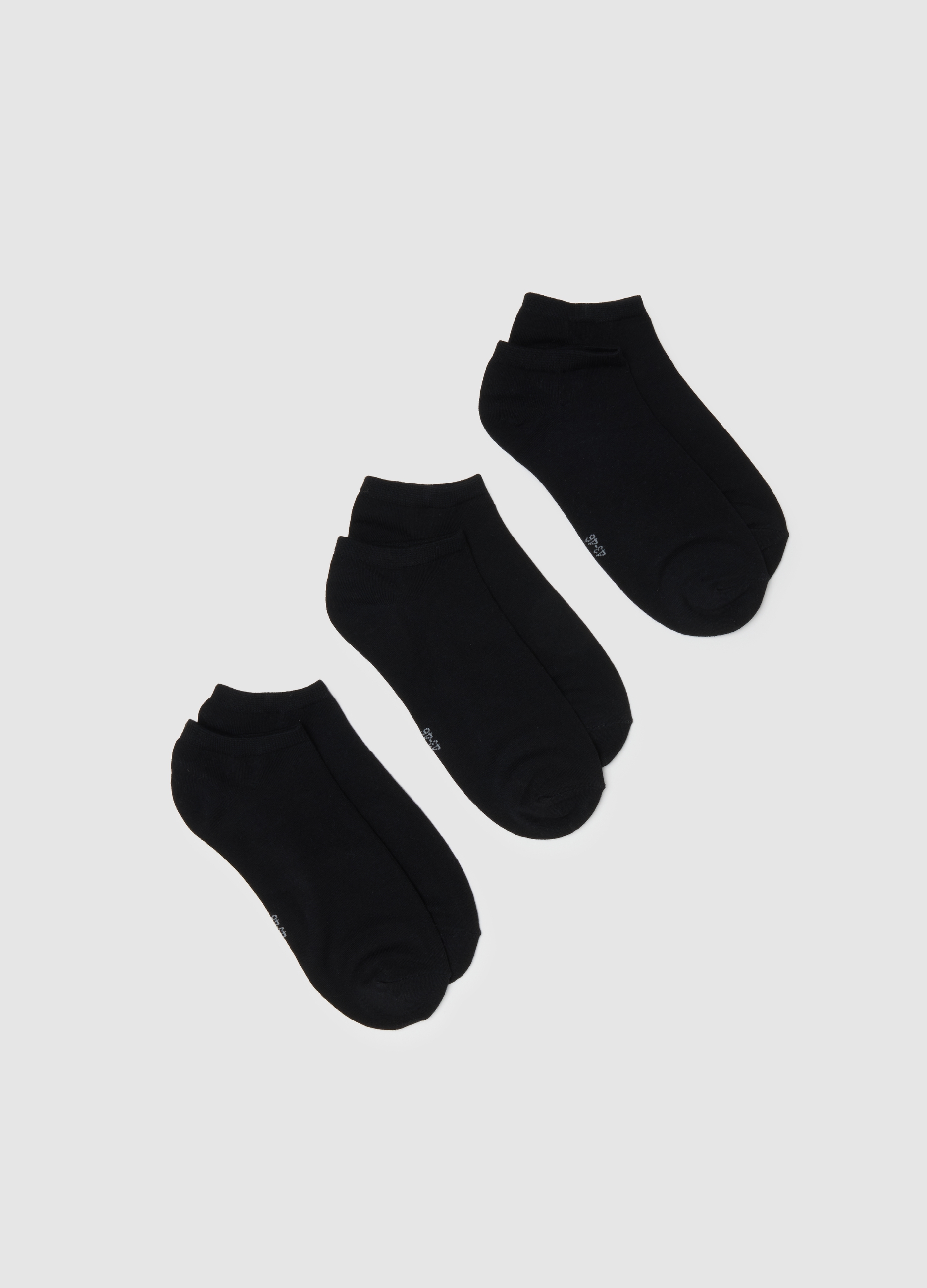 Tripack De Calcetines Deportivos En Mezcla De Bambú Negro, Hombre, Gunmetal, Talla: 43/46