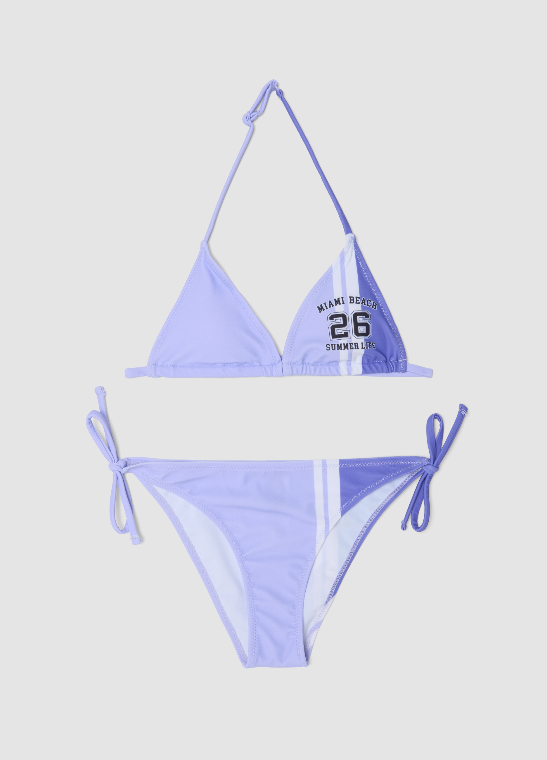 Ovs Kids Mujer Morado Bikini Violeta De Triángulo En Tejido Elástico, Niña, Talla: 10-11