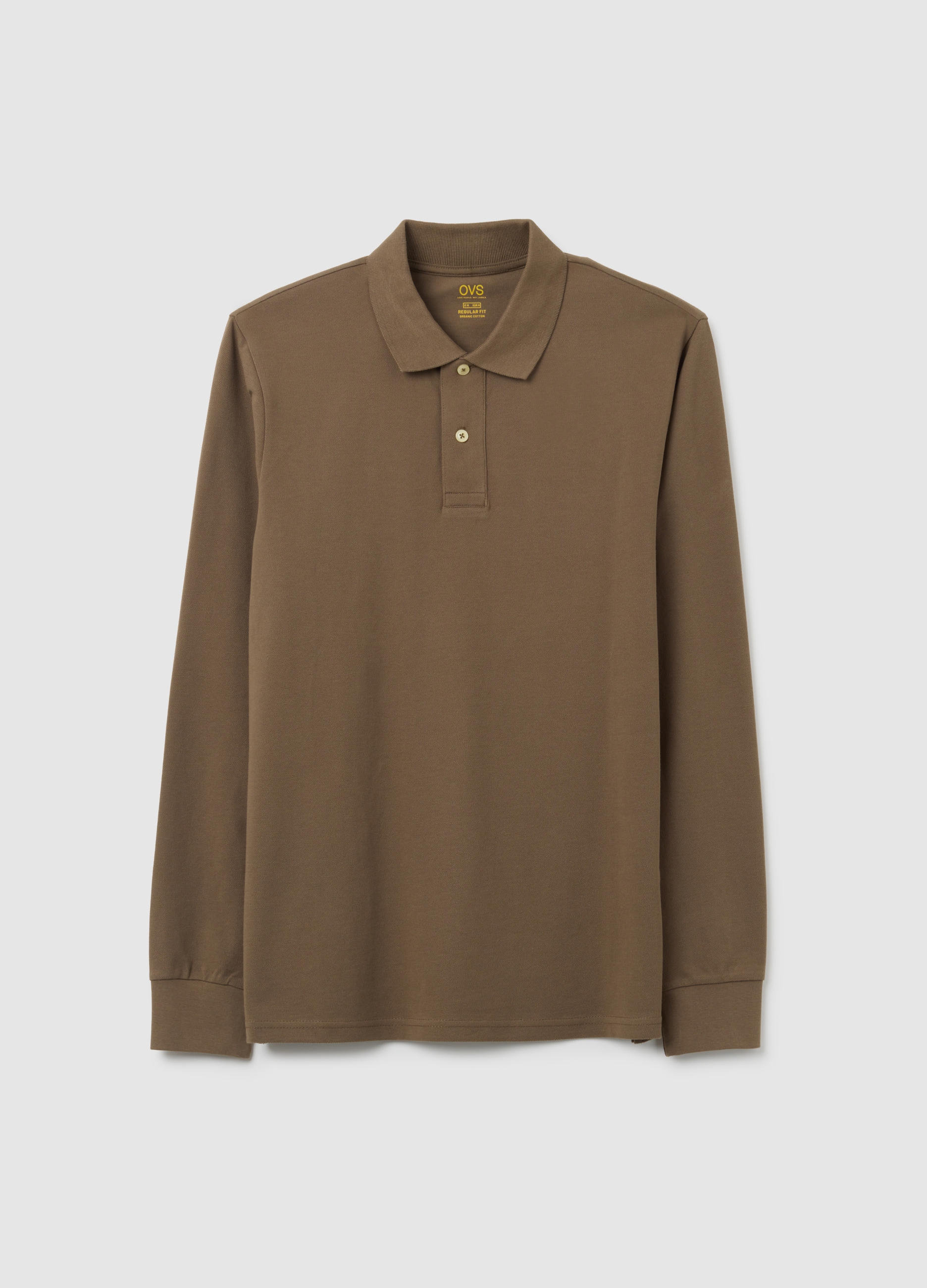 Polo In Puro Cotone Marrone Regular Fit, Hombre, Marrón, Talla: M