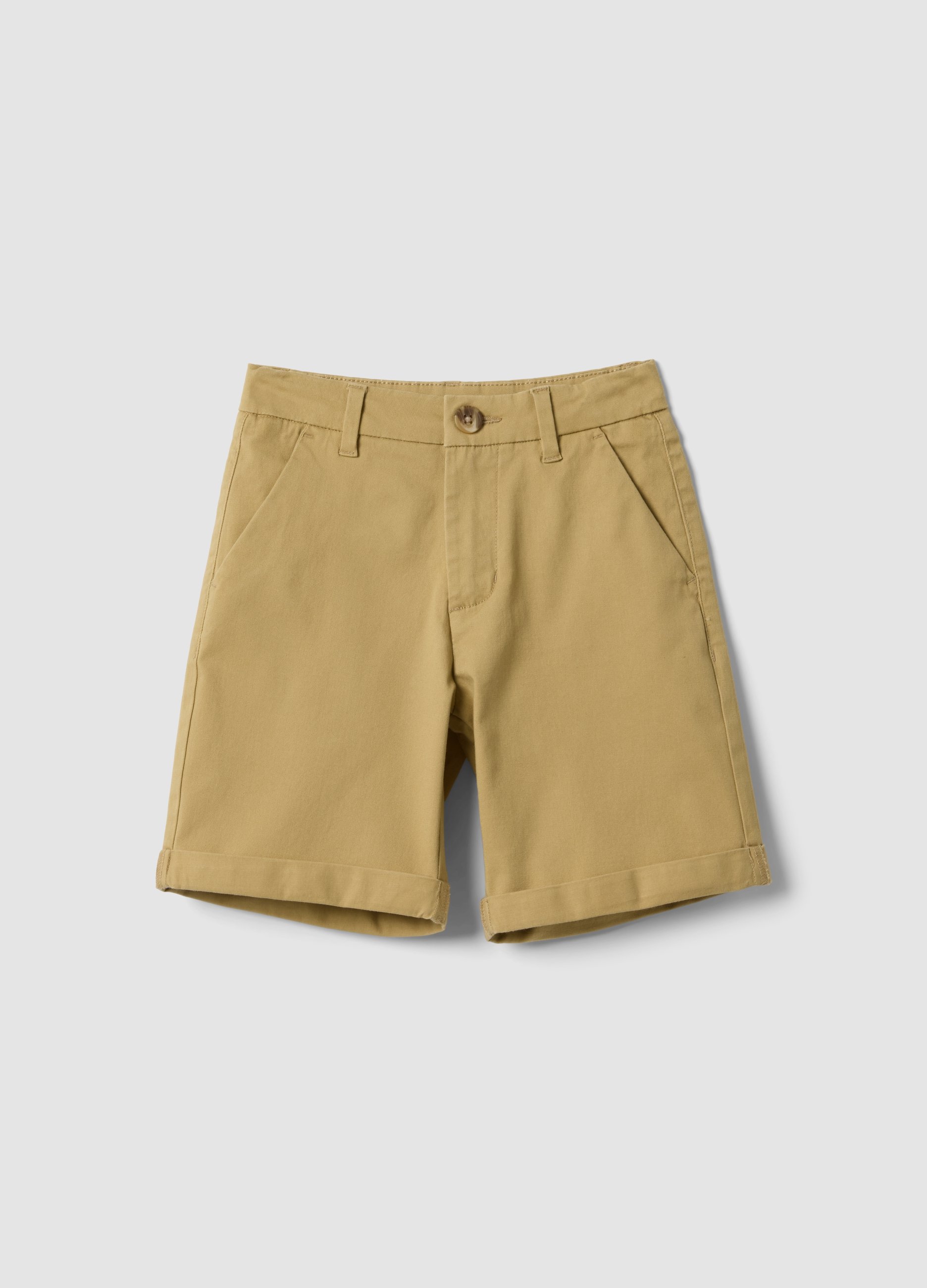 OVS KIDS, Bermuda Chino Beige De Algodón Elástico, Niño, Beige, Talla: 9-10