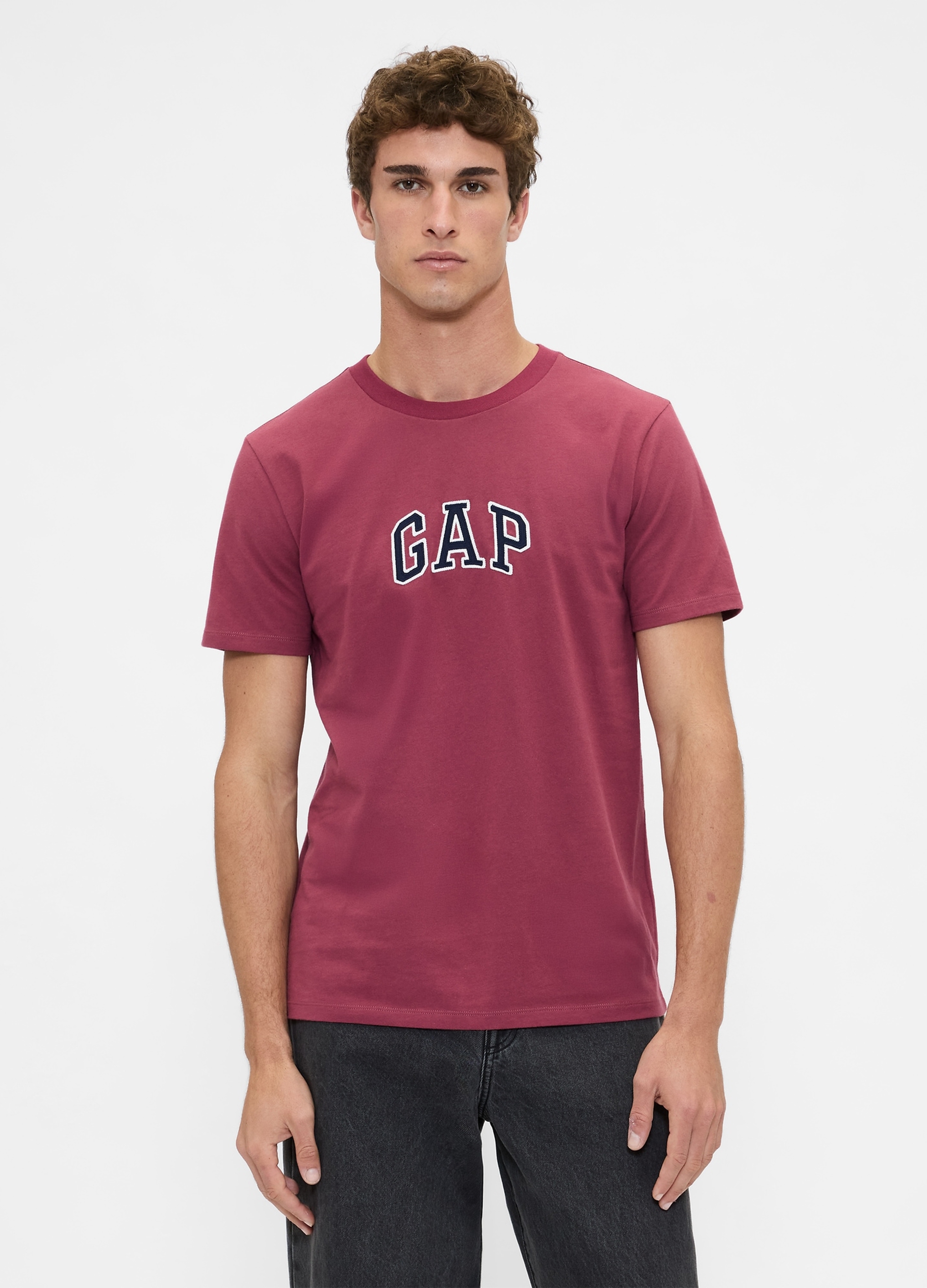 GAP, T-shirt In Cotone Con Logo Gap, Uomo, Rosso, Taglia: XS