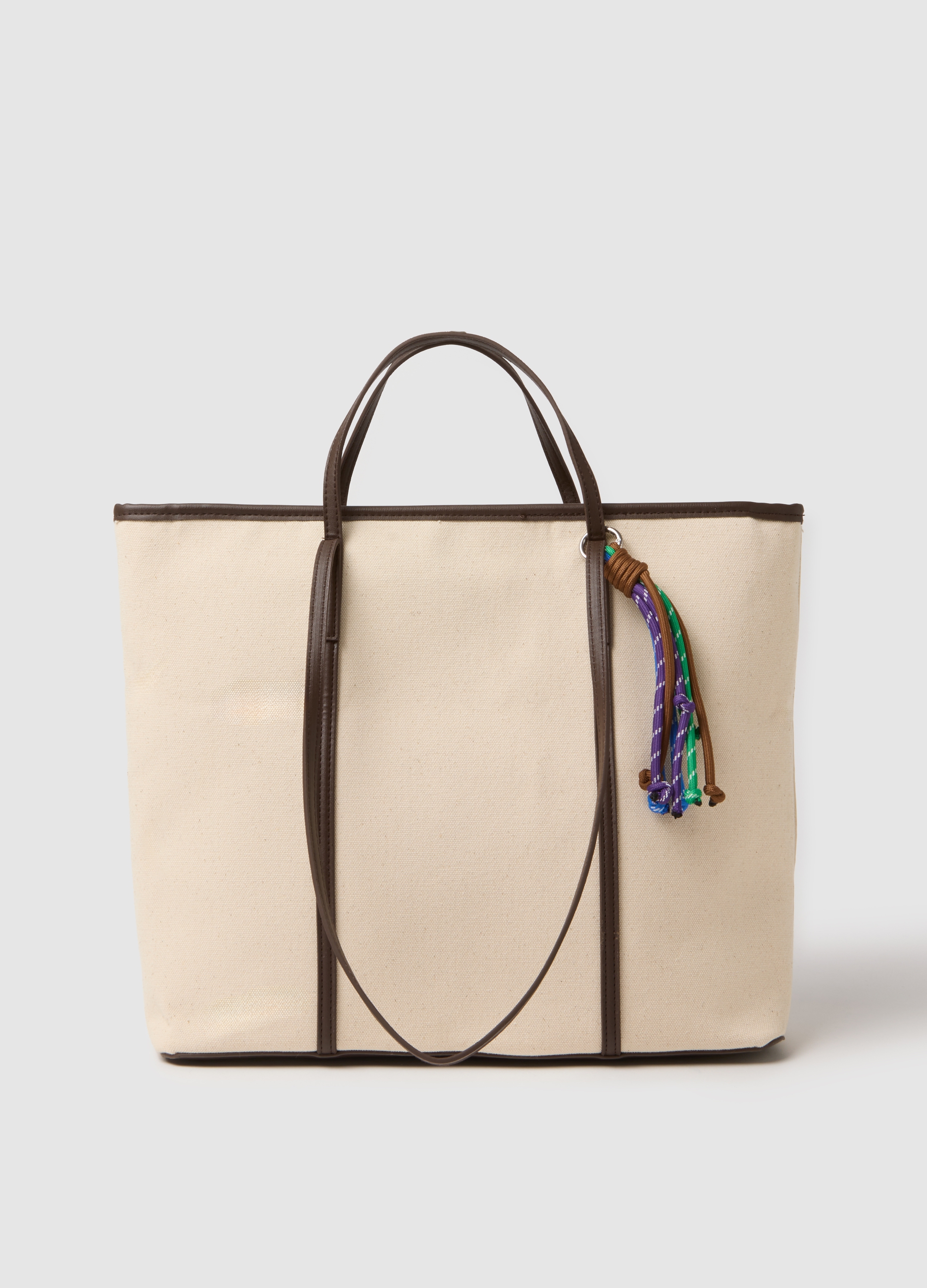 Bolsa Bandolera De Algodón Beige Con Asas Resistentes, Mujer, Beige Claro, Talla: FASUL