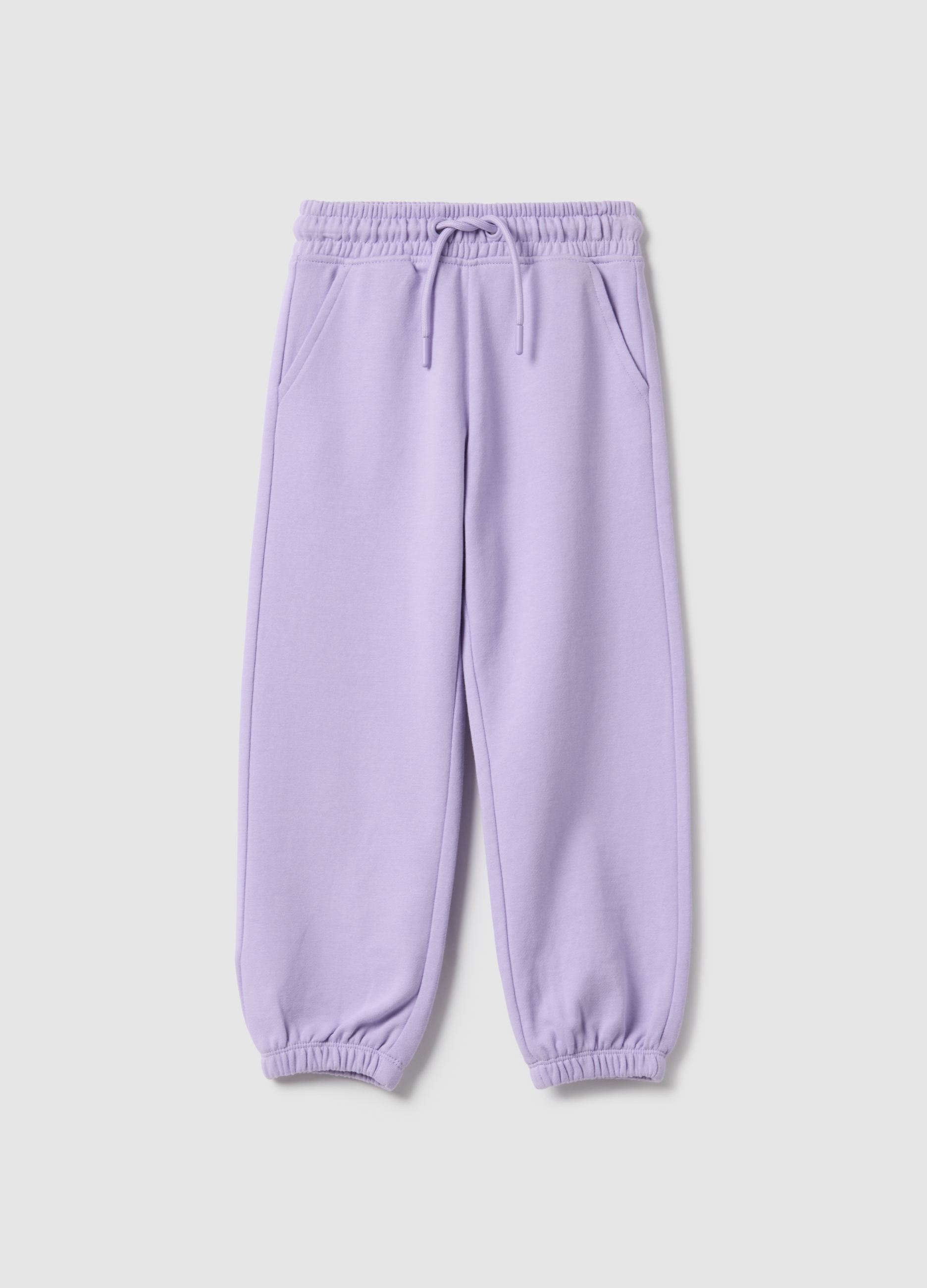 OVS KIDS, Pantalones Jogger Morados Para Niñas De Algodón Puro, Ajuste Regular, Niña, Lila claro, Talla: 9-10
