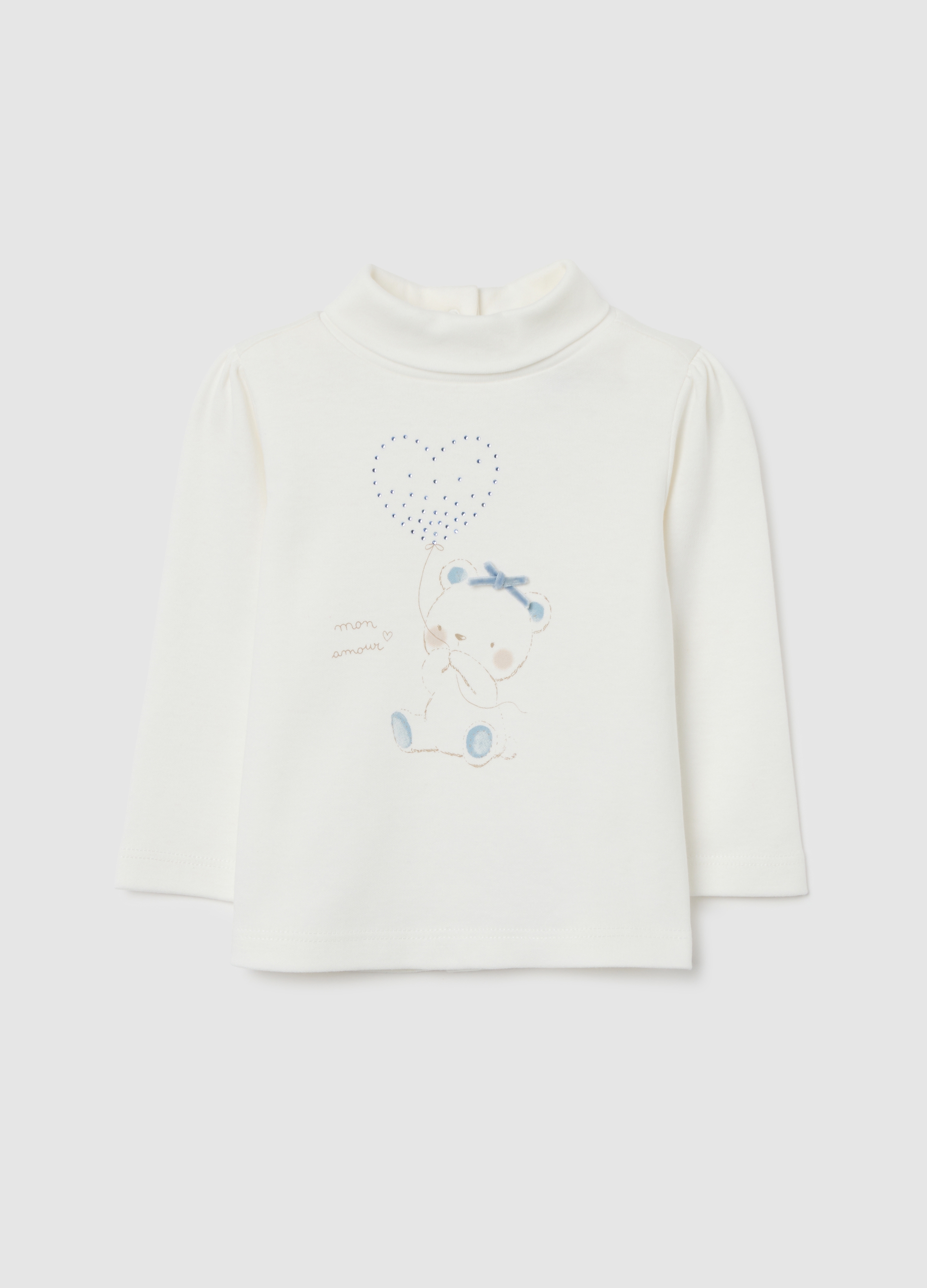 FAGOTTINO, Jersey De Algodón Para Bebé Niña Blanco Ajuste Regular, Bebé Niña, Blanco crema, Talla: 3-6