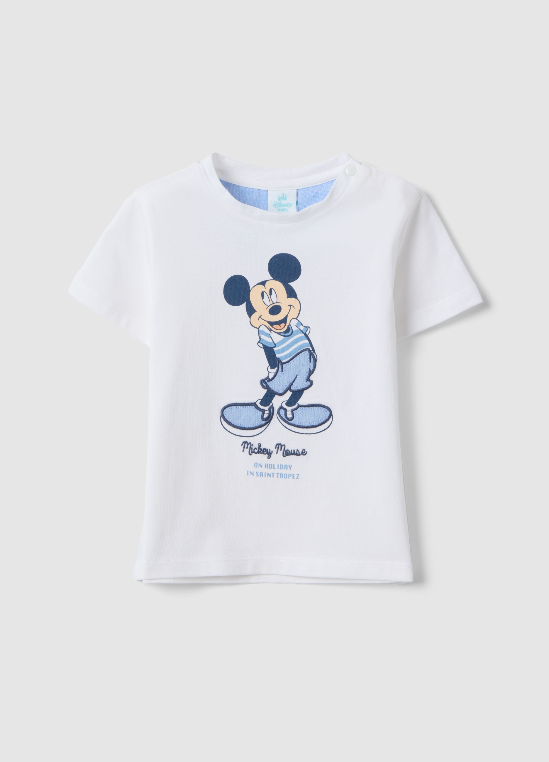 FAGOTTINO, T-shirt In Puro Cotone Bianca Da Bimbo Regular Fit Con Topolino, Niño, Blanco óptico, Talla: 12-18