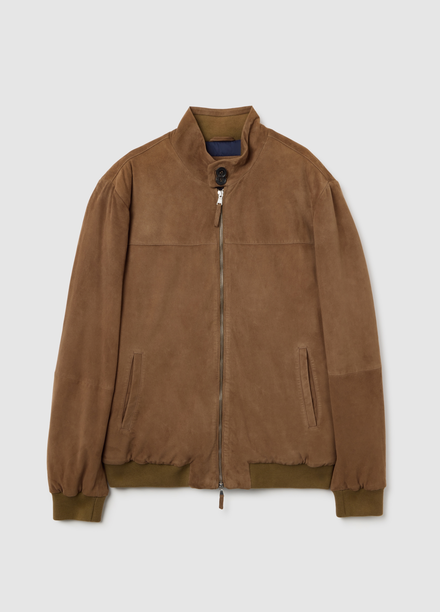 PIOMBO, Cazadora Bomber Marrón De Piel Auténtica, Hombre, Camello, Talla: XXL