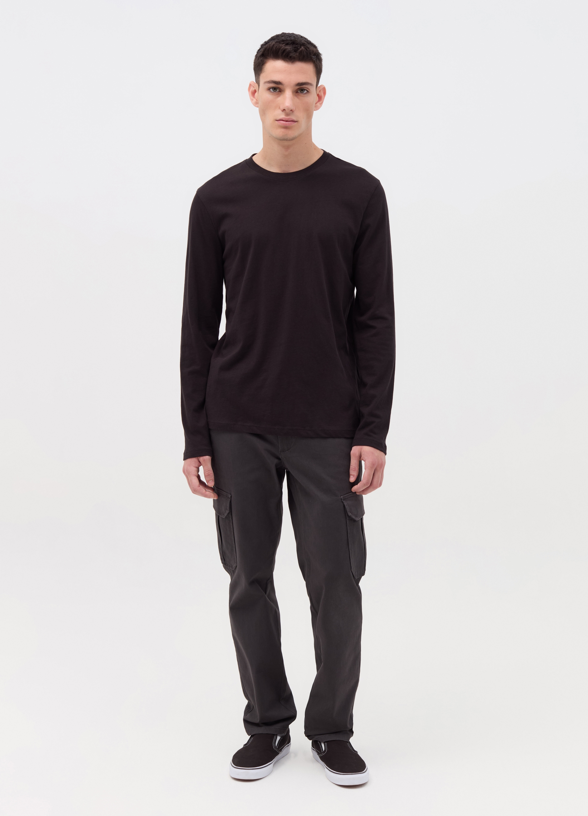 Pantalón Cargo Slim Fit, Hombre, Gris Grafito, Talla: 52