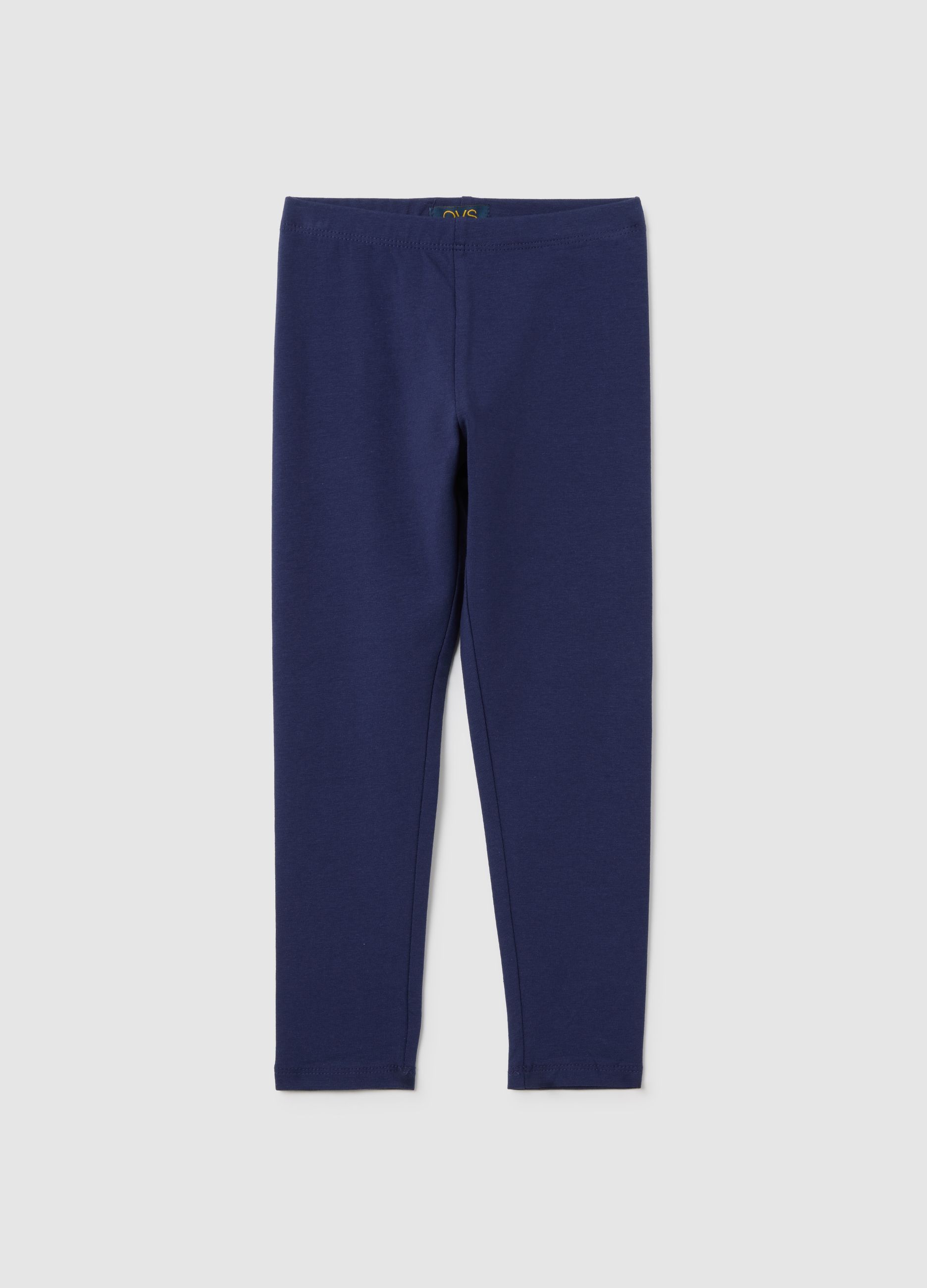 OVS, Blaue Mädchenleggings In Regulärer Passform Aus Stretch-baumwolle, Mädchen, Marineblau, Größe: 3-4