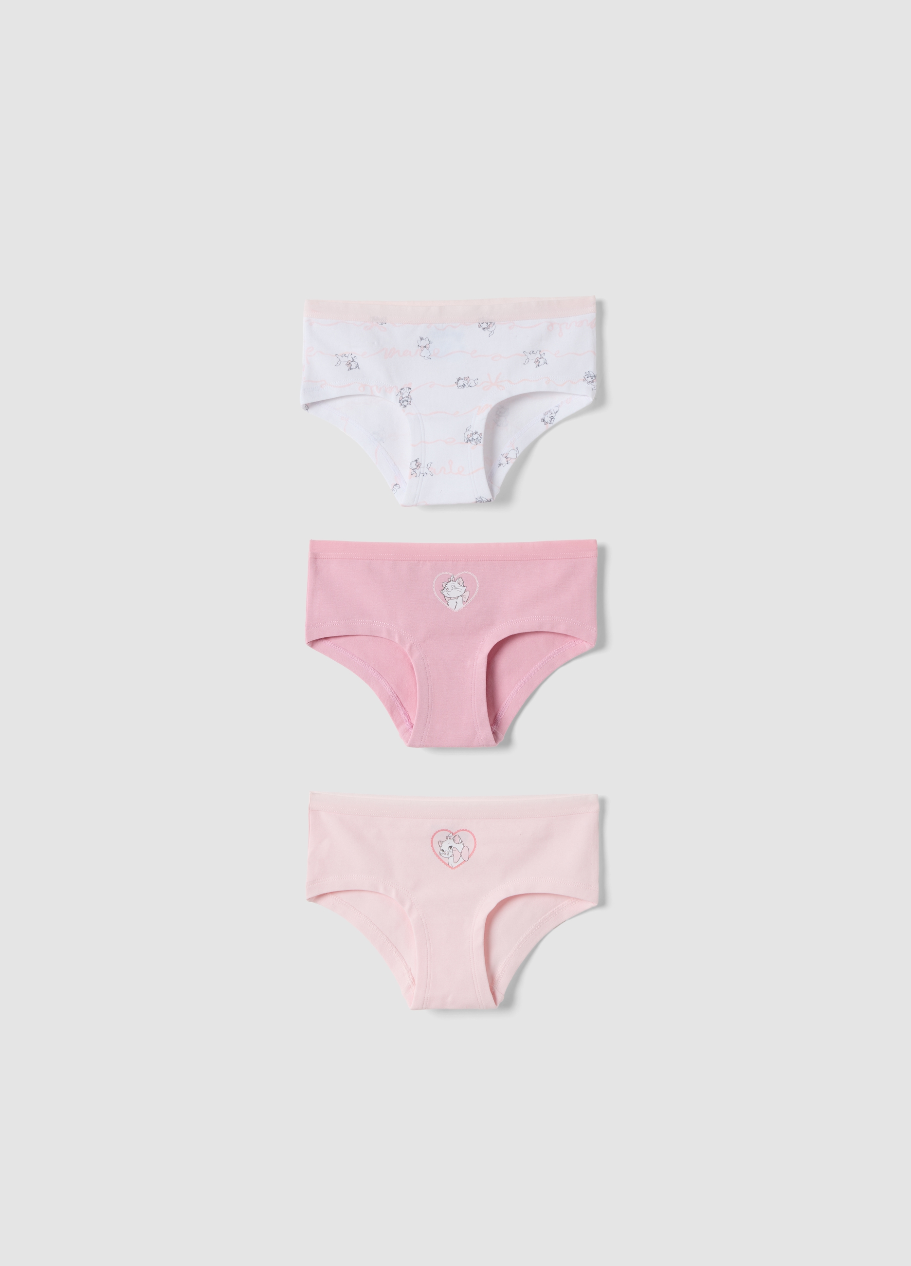 DISNEY, Tripack Di Slip Rosa In Cotone Organico Elasticizzato, Bambina, Multicolor, Taglia: 3-4