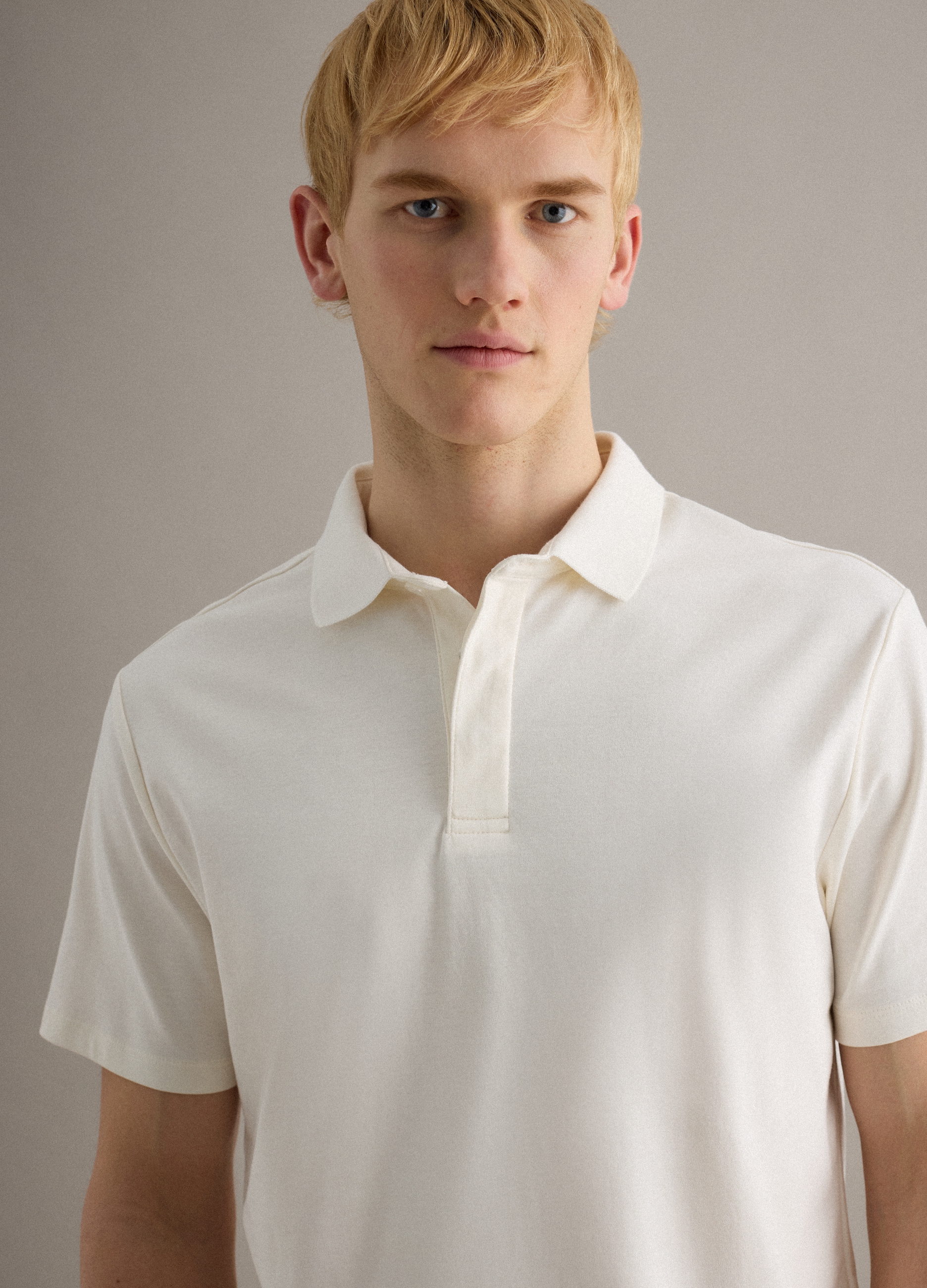 Piombo Contemporary, Polo Blanco De Manga Corta En Algodón Puro Ajuste Regular, Hombre, Blanco suave, Talla: S