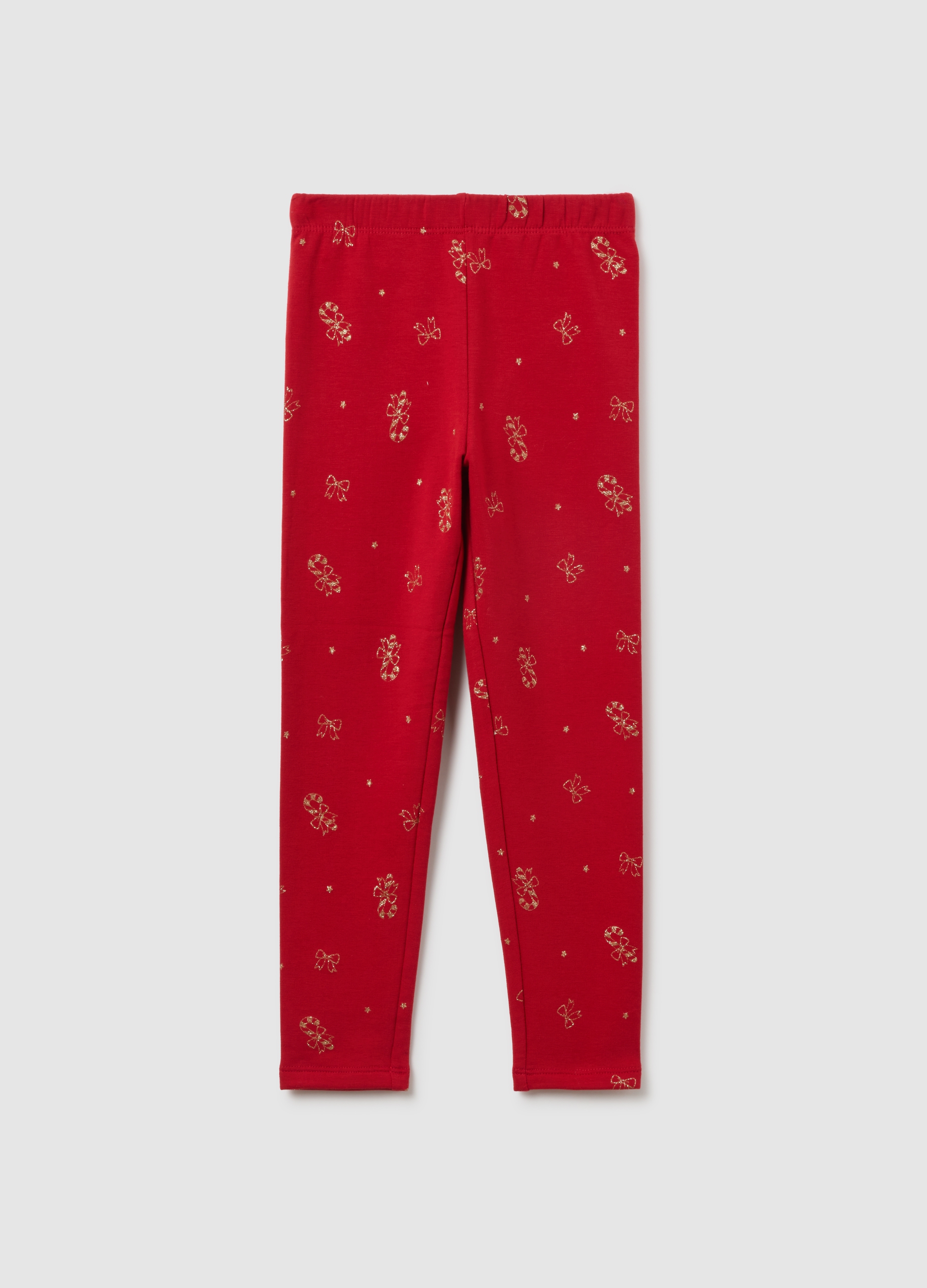OVS KIDS, Leggings Ajustados Rojos De Algodón Para Niñas Con Estampados, Niña, Rojo Claro, Talla: 3-4