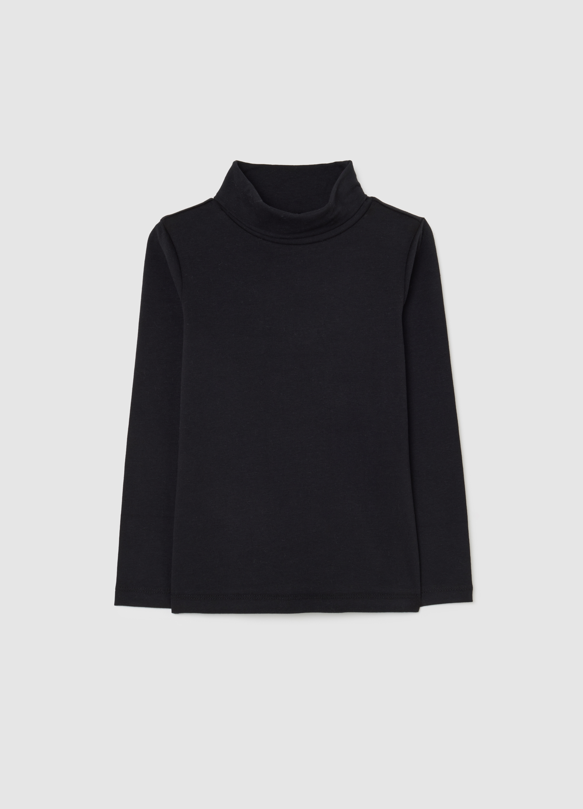 OVS KIDS, Camiseta Negra De Niña En Algodón Elástico, Ajuste Regular, Niña, Gunmetal, Talla: 3-4