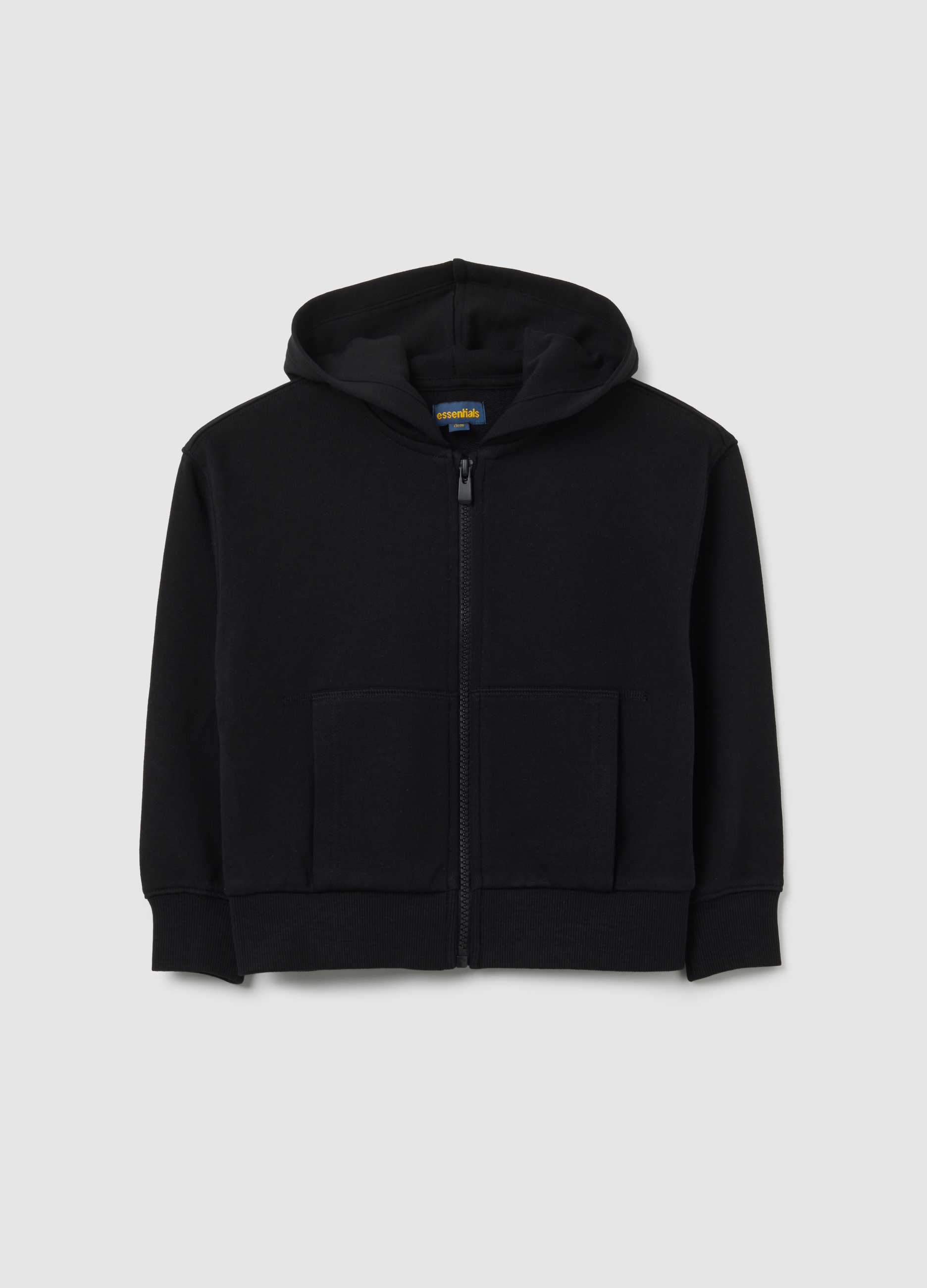 Sudadera Negra De Niña En Algodón Puro Ajuste Regular, Niña, Gunmetal, Talla: 5-6