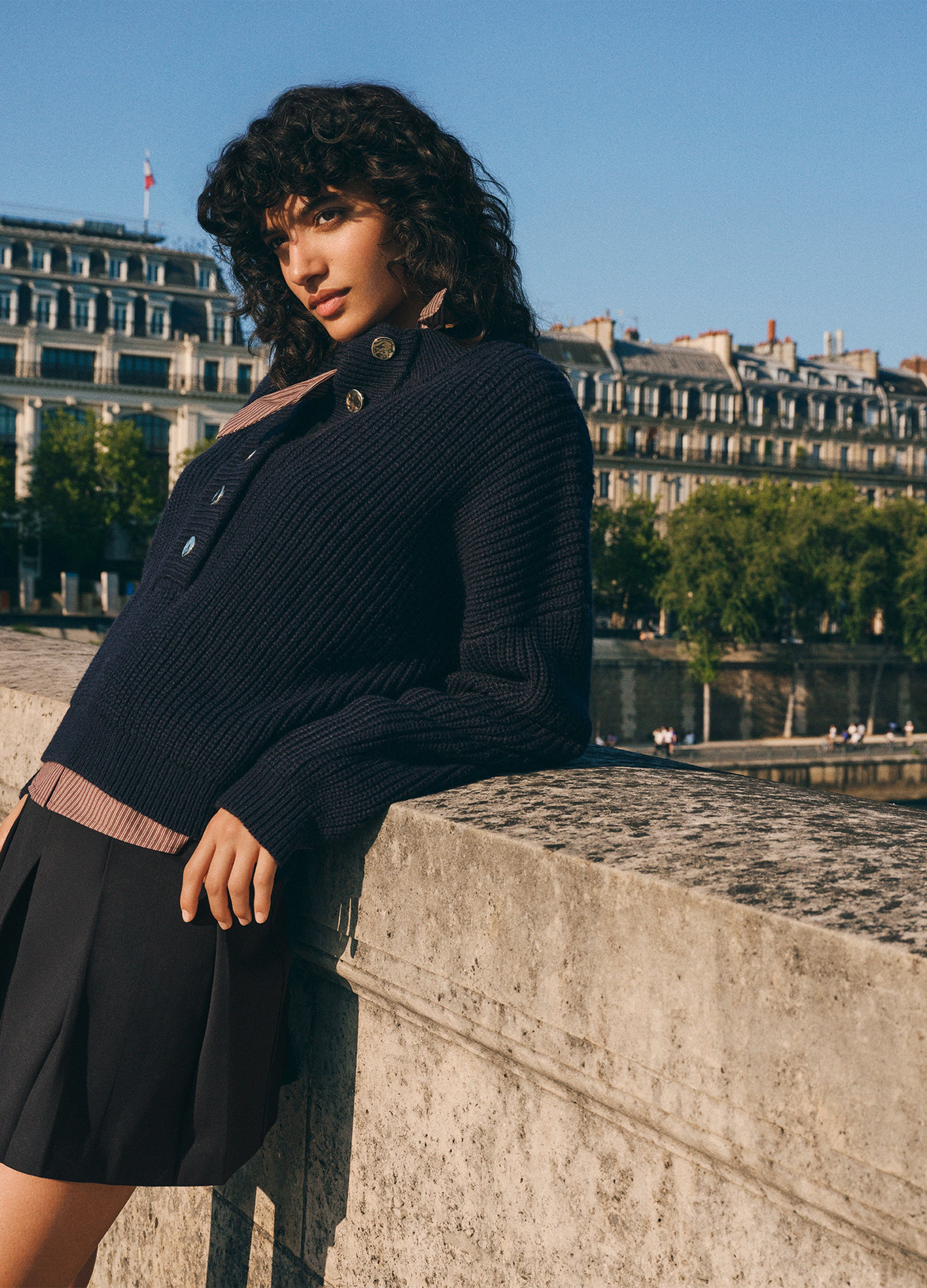 LES COPAINS, Maglione Blu Vestibilità Over, Donna, Blu, Taglia: XS