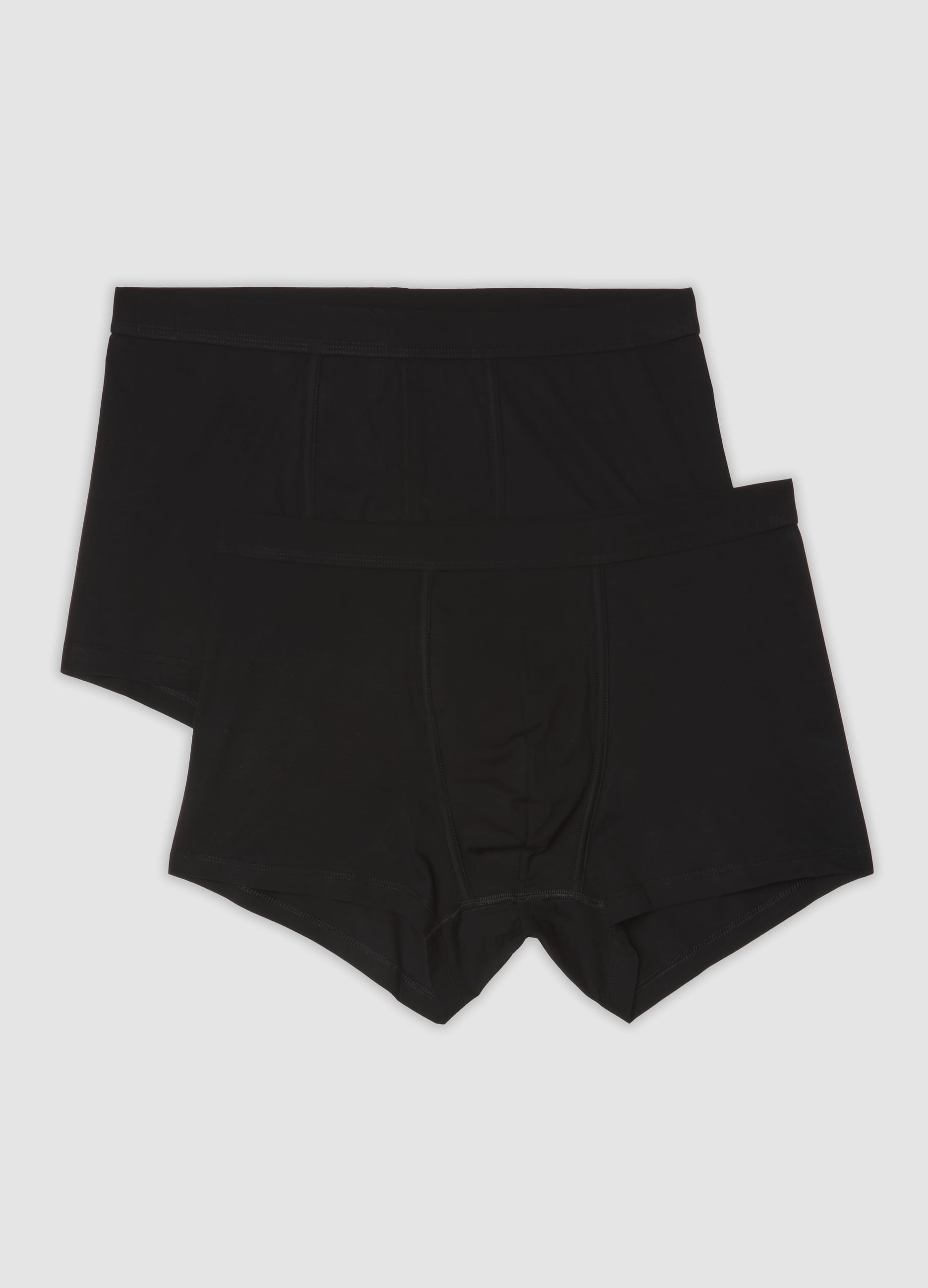 OVS, Bipack Boxer Neri In Cotone Mercerizzato Elasticizzato, Uomo, Nero, Taglia: S