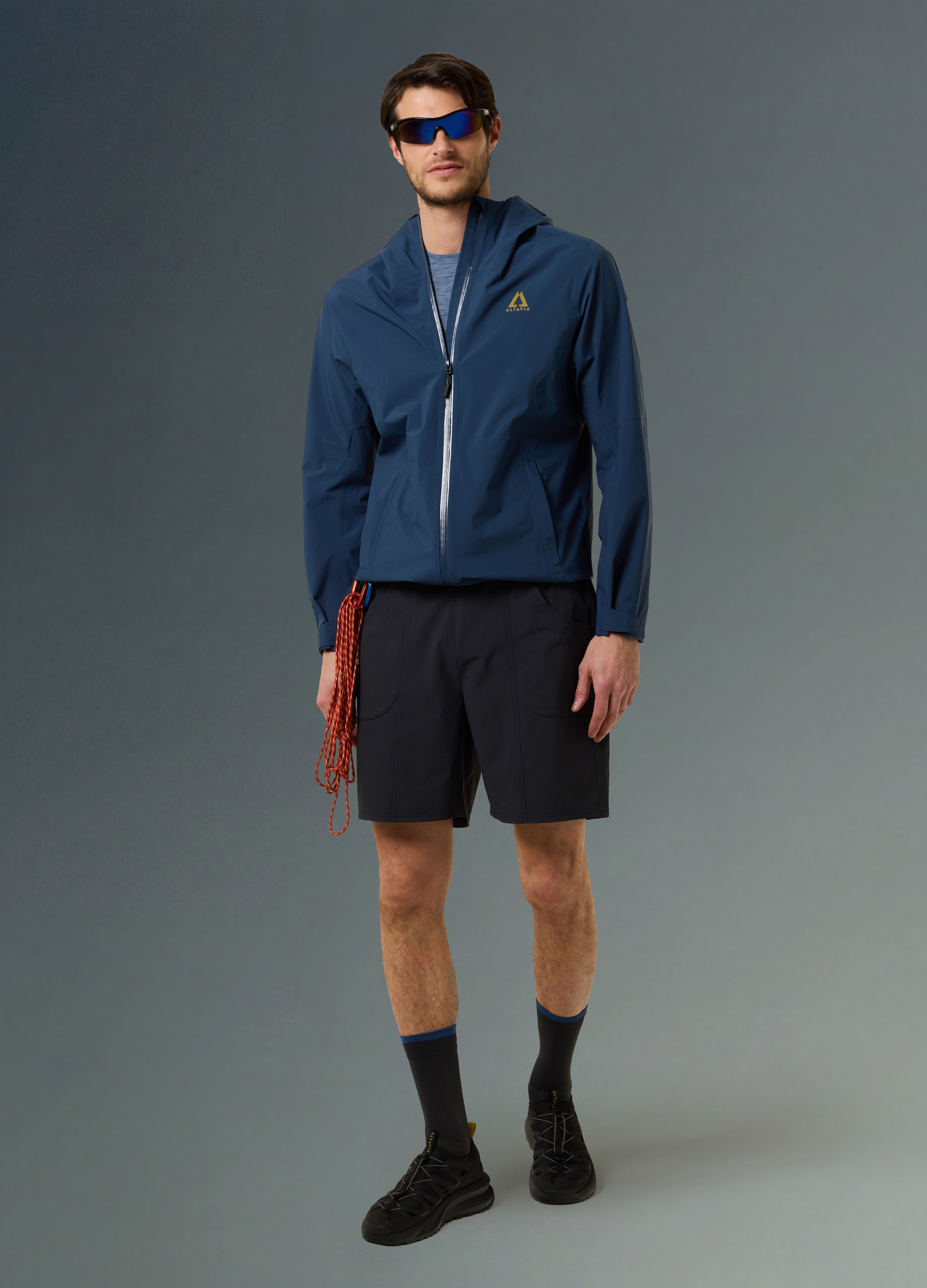 ALTAVIA, Giacca Guscio Antipioggia Altavia With Deborah Compagnoni, Hombre, Azul, Talla: L