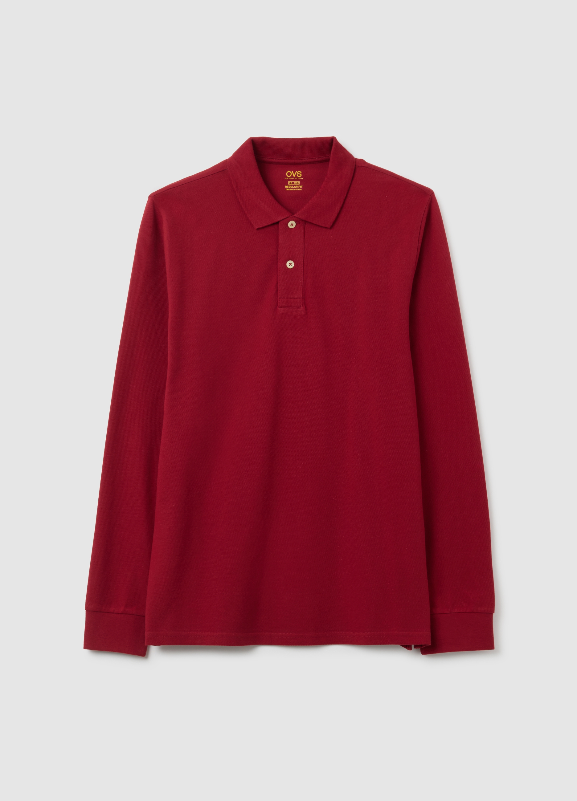 Polo In Puro Cotone Rosso Regular Fit, Hombre, Rojo Oscuro, Talla: XL