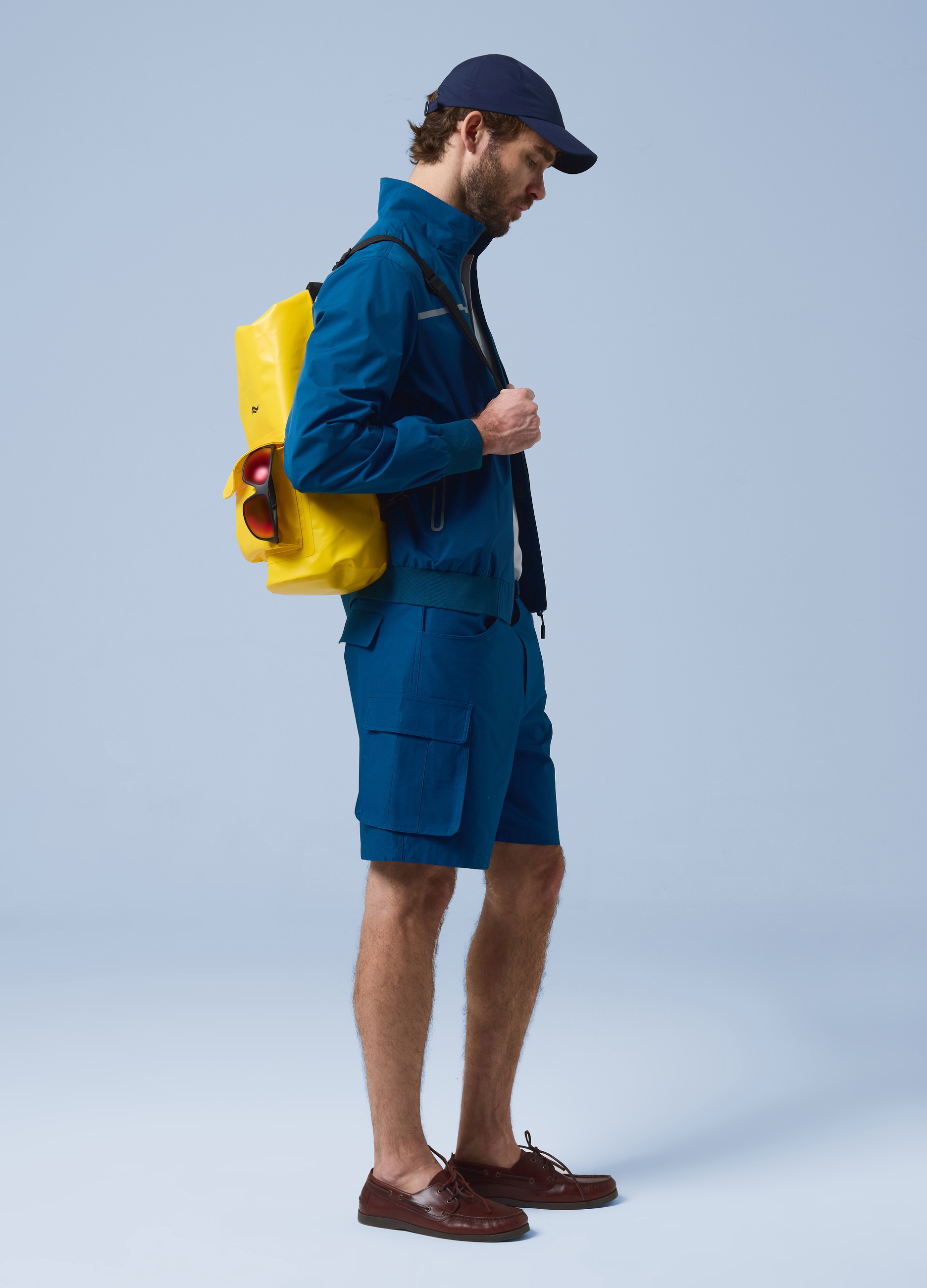 ALTAVIA, Bermuda Cargo Altavia Sailing Blu In Puro Cotone, Uomo, Blu, Taglia: XL