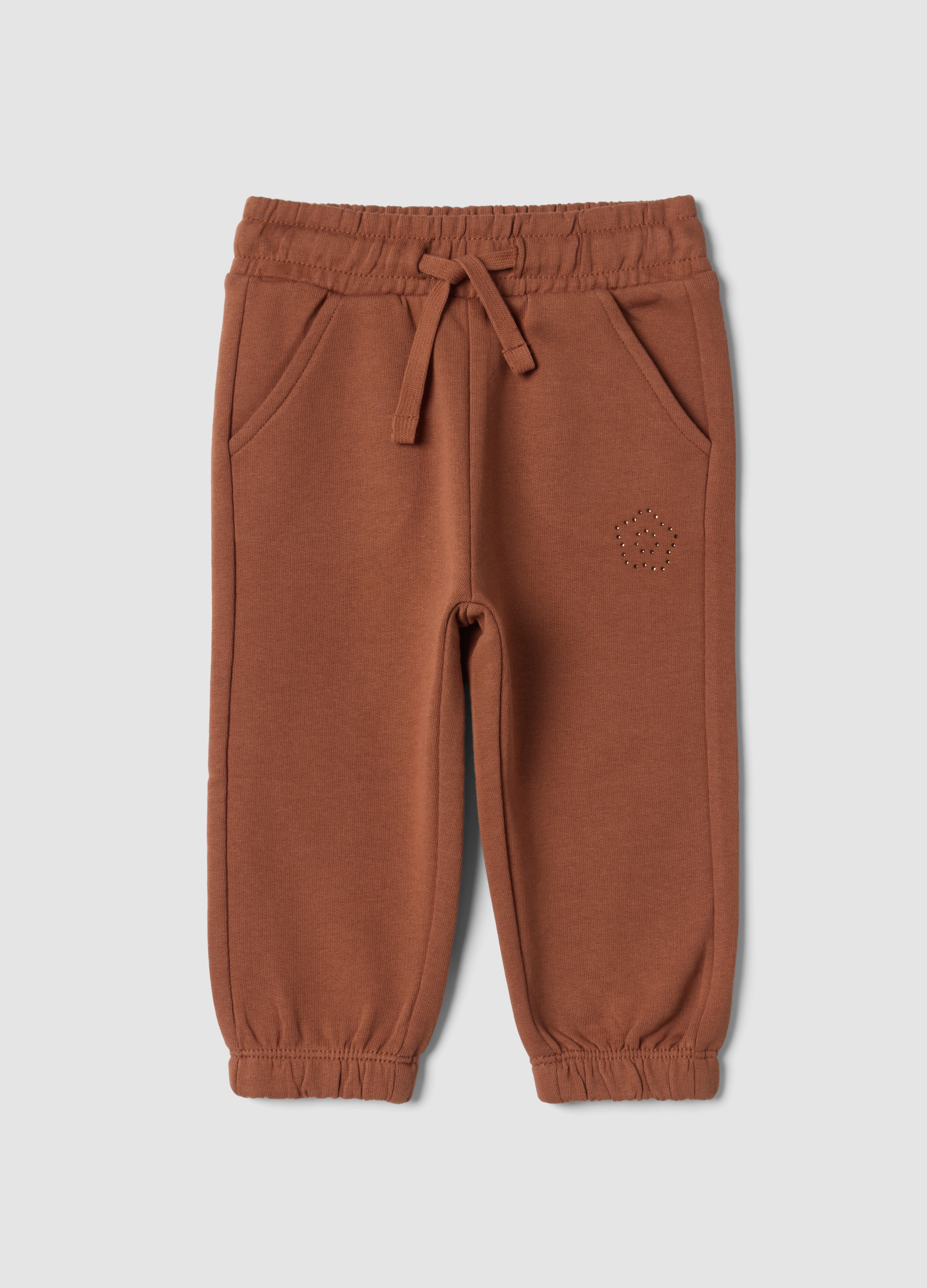 FAGOTTINO, Pantaloni Jogger Marroni In Puro Cotone Regular Fit, Bambina, Marrone, Taglia: 12-18