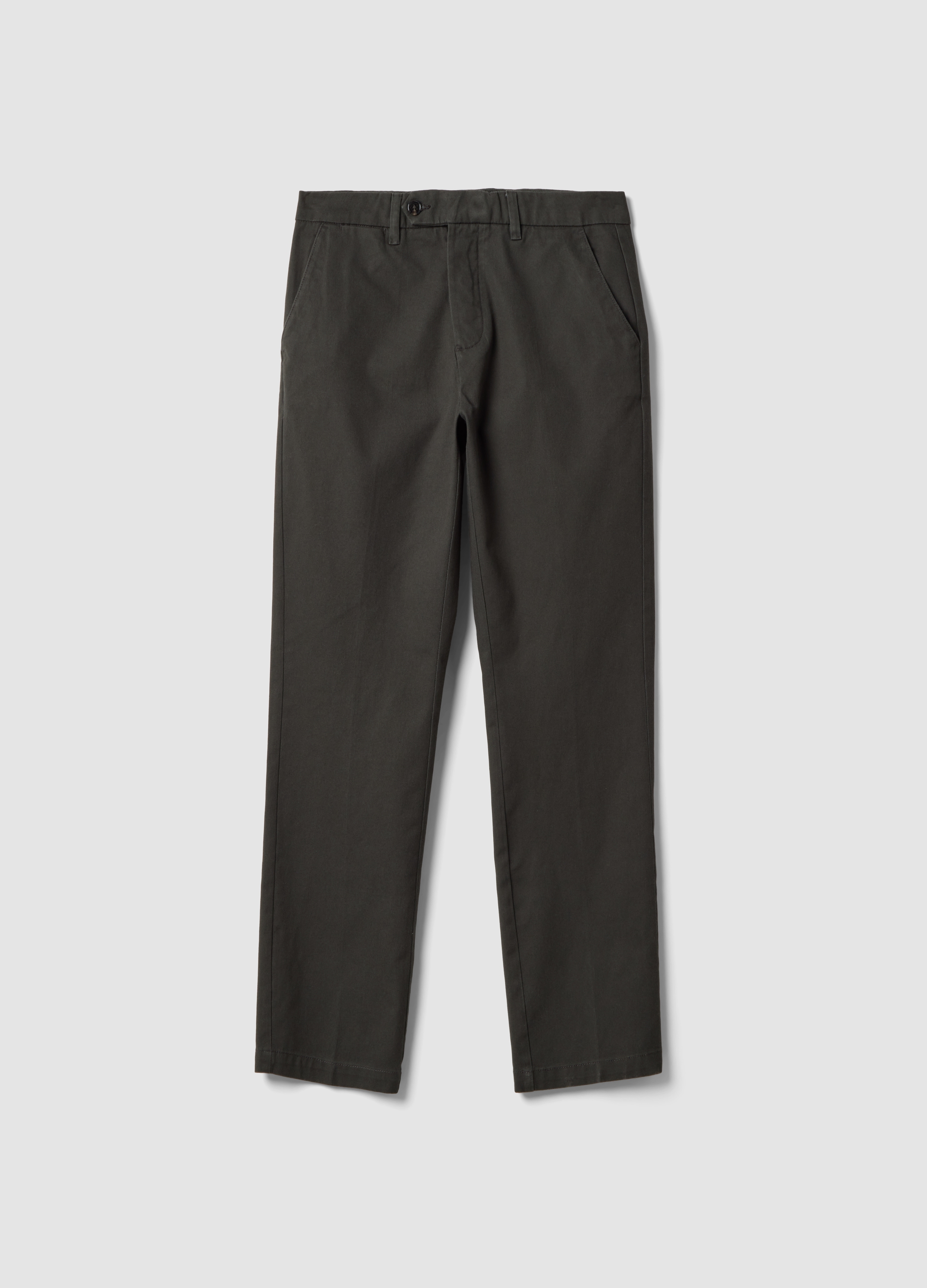 OVS, Pantaloni Chino Verdi In Puro Cotone Regular Fit, Uomo, Verde, Taglia: 52