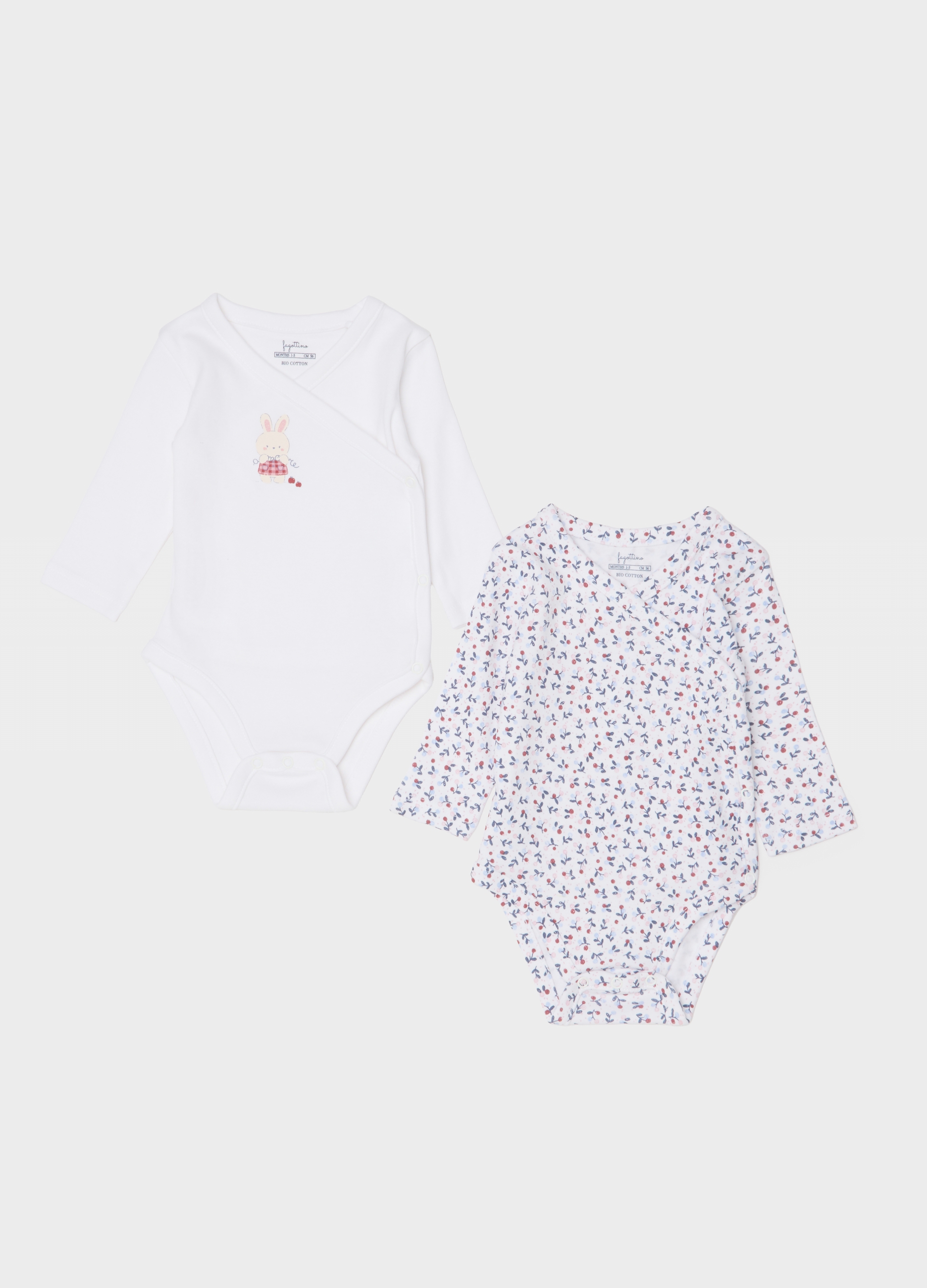 FAGOTTINO, Bipack Body Da Neonata In Puro Cotone Multicolor, Multicolor, Taglia: 3-6