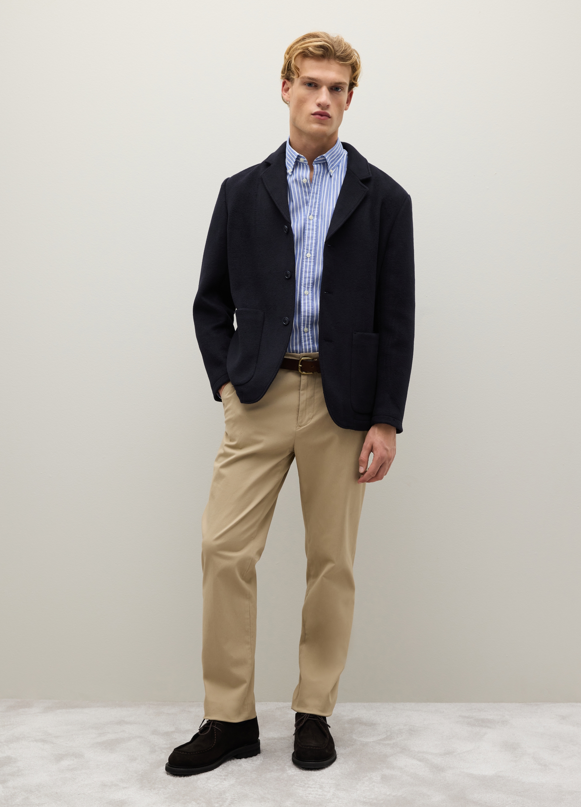 PIOMBO, Blazer Azul De Mezcla De Lana, Hombre, Azul oscuro, Talla: 50