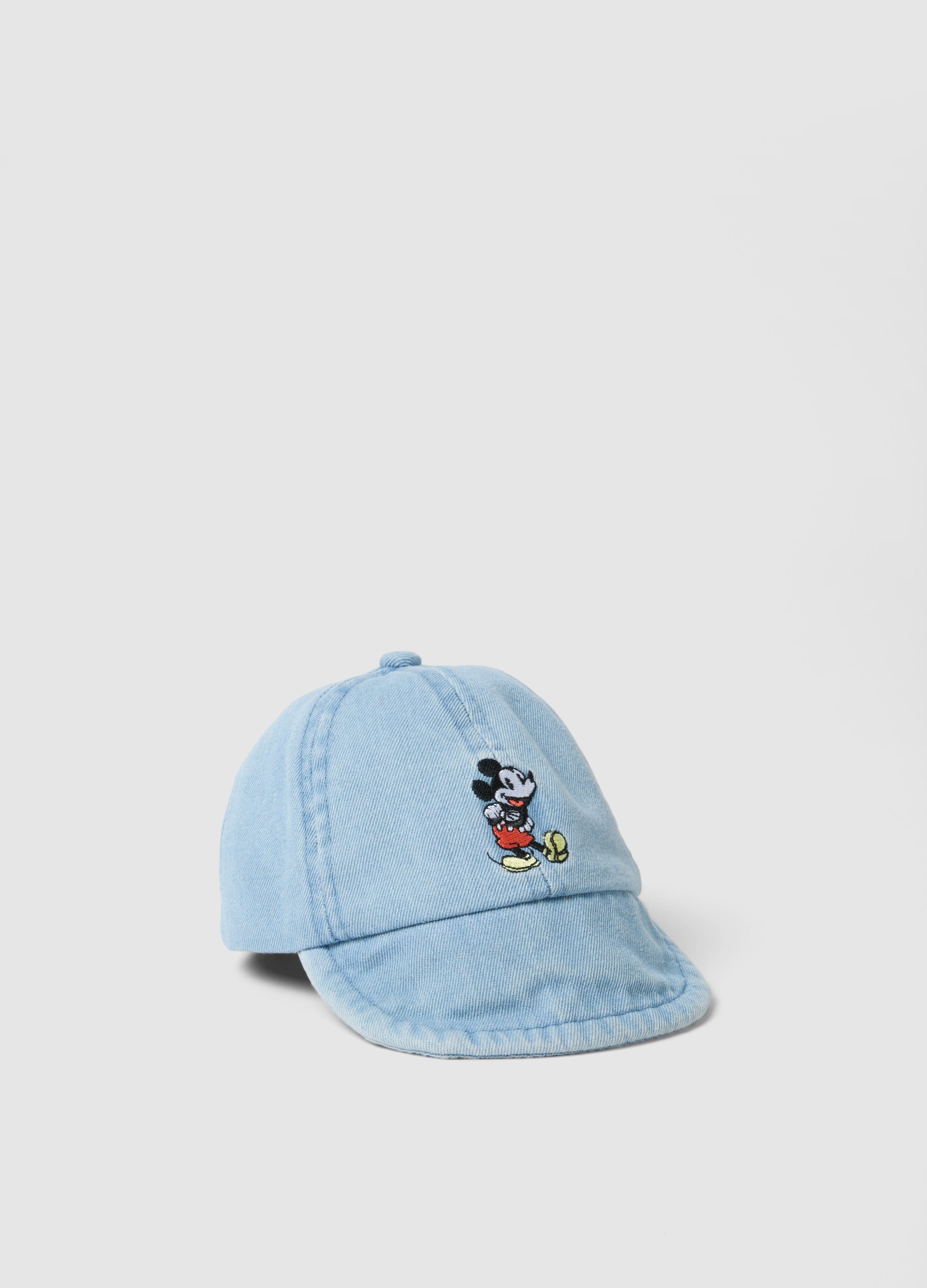 FAGOTTINO, Gorra De Béisbol De Algodón Puro Azul Celeste Para Niños Con Mickey Mouse, Niño, Azul Azur, Talla: 50-52