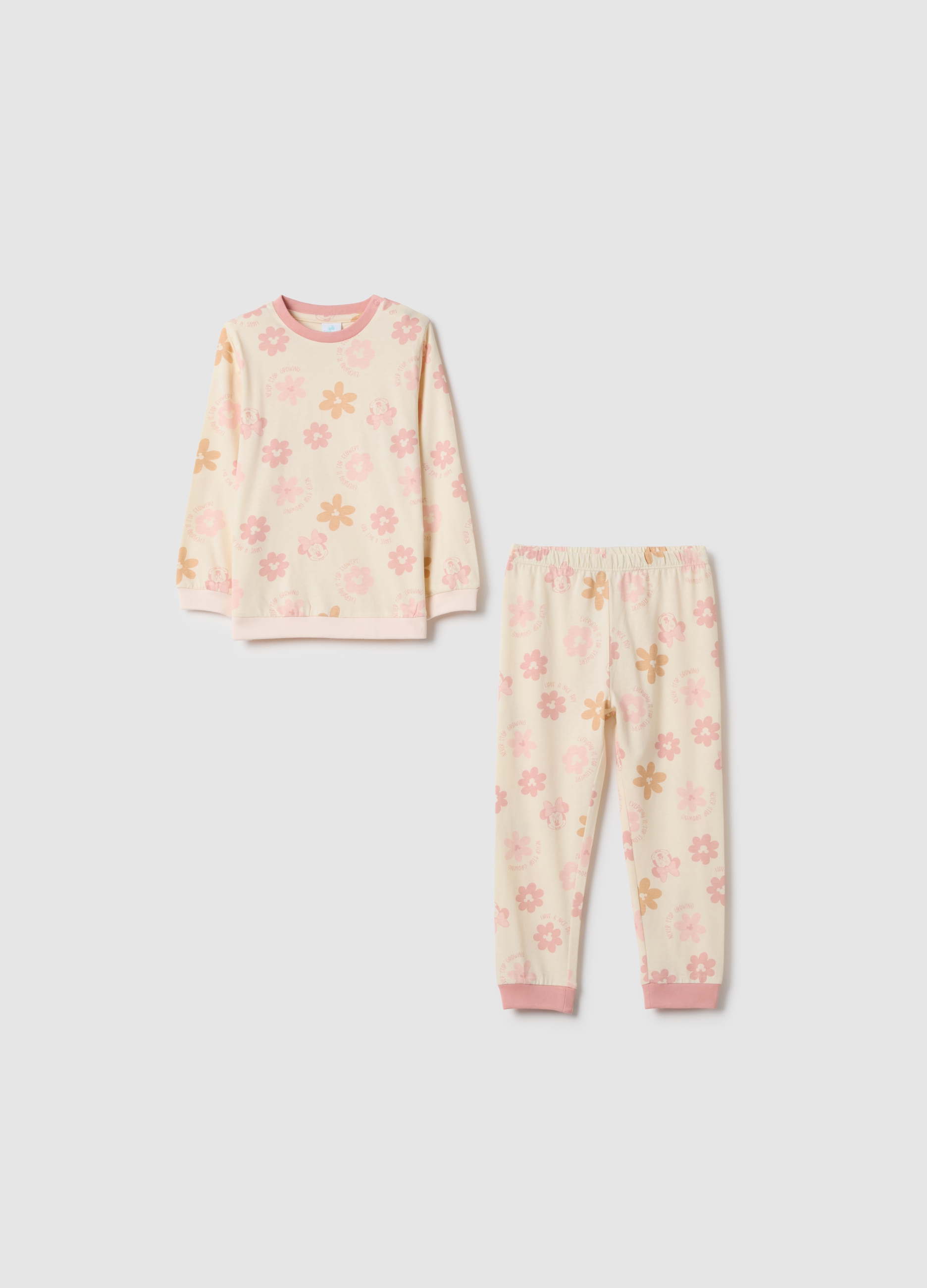 FAGOTTINO, Pigiama Floreale In Puro Cotone Multicolor Da Neonata Regular Fit, Bambina, Multicolor, Taglia: 6-9