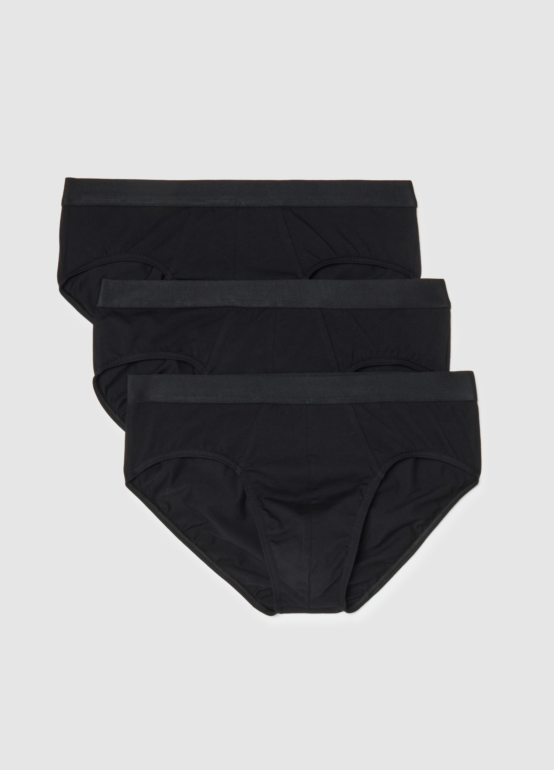 Paquete De Tres Calzoncillos Negros De Algodón Elástico Ajuste Regular, Hombre, Gunmetal, Talla: XL