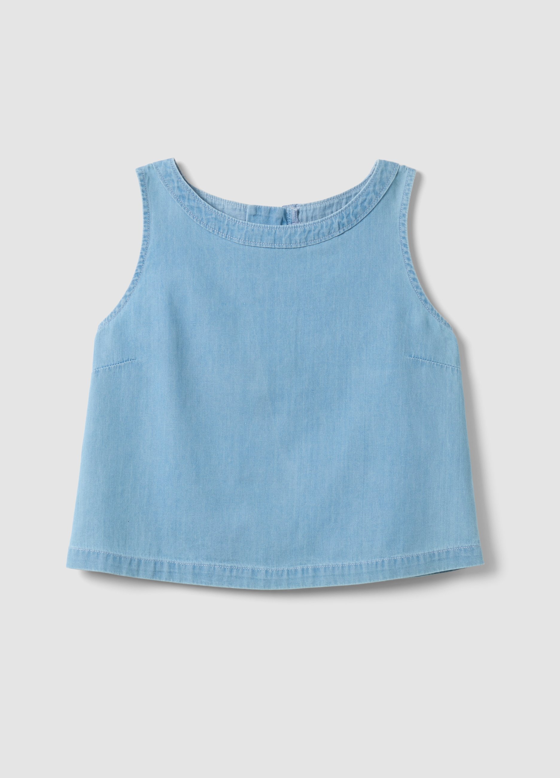 OVS KIDS, Blusa Azul Claro De Algodón Puro, Niña, Denim, Talla: 13-14