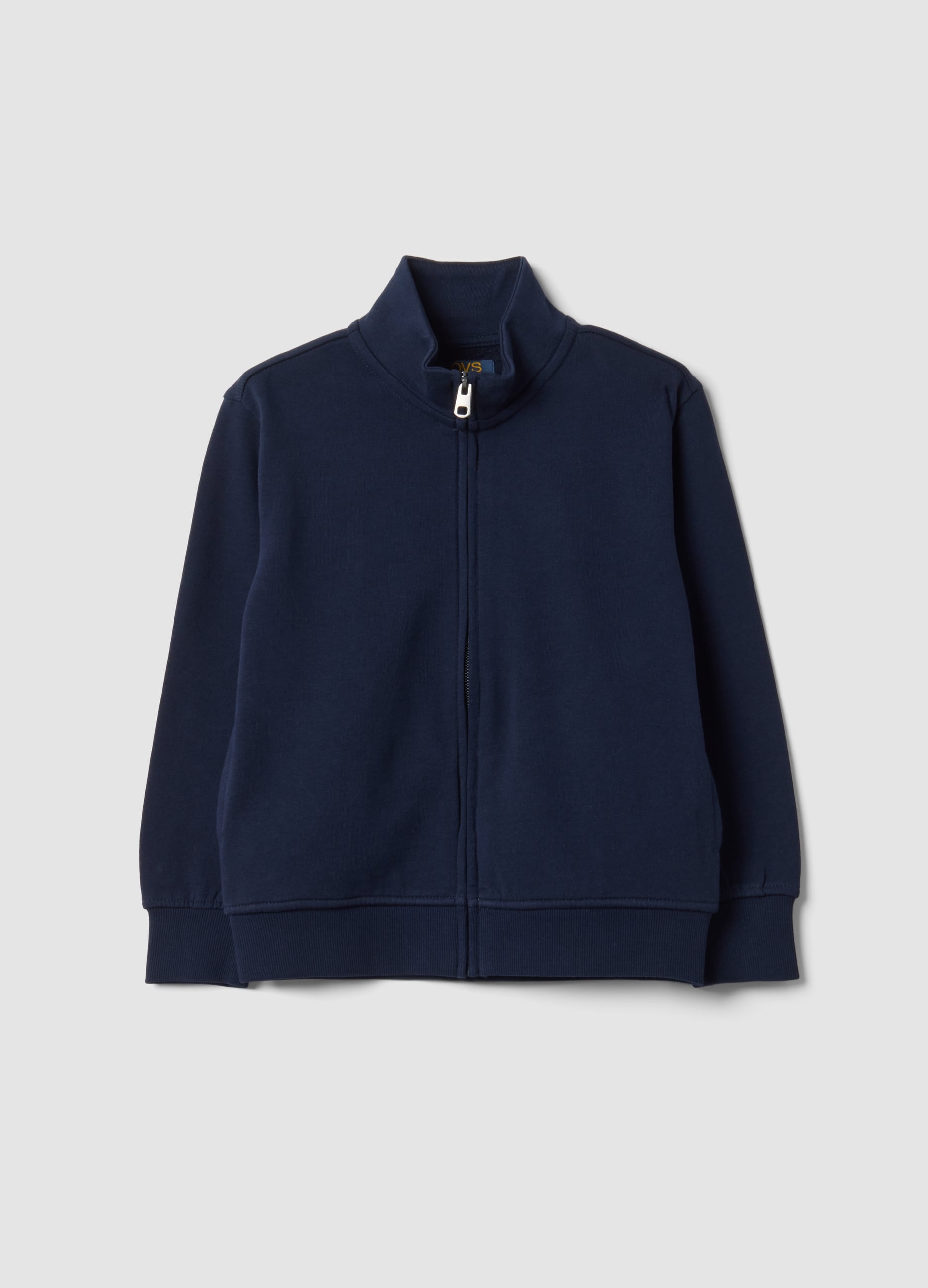 OVS KIDS , Sudadera Azul De Algodón Orgánico Puro Con Cuello Alto Para Niño, Niño, Azul oscuro, Talla: 6-7