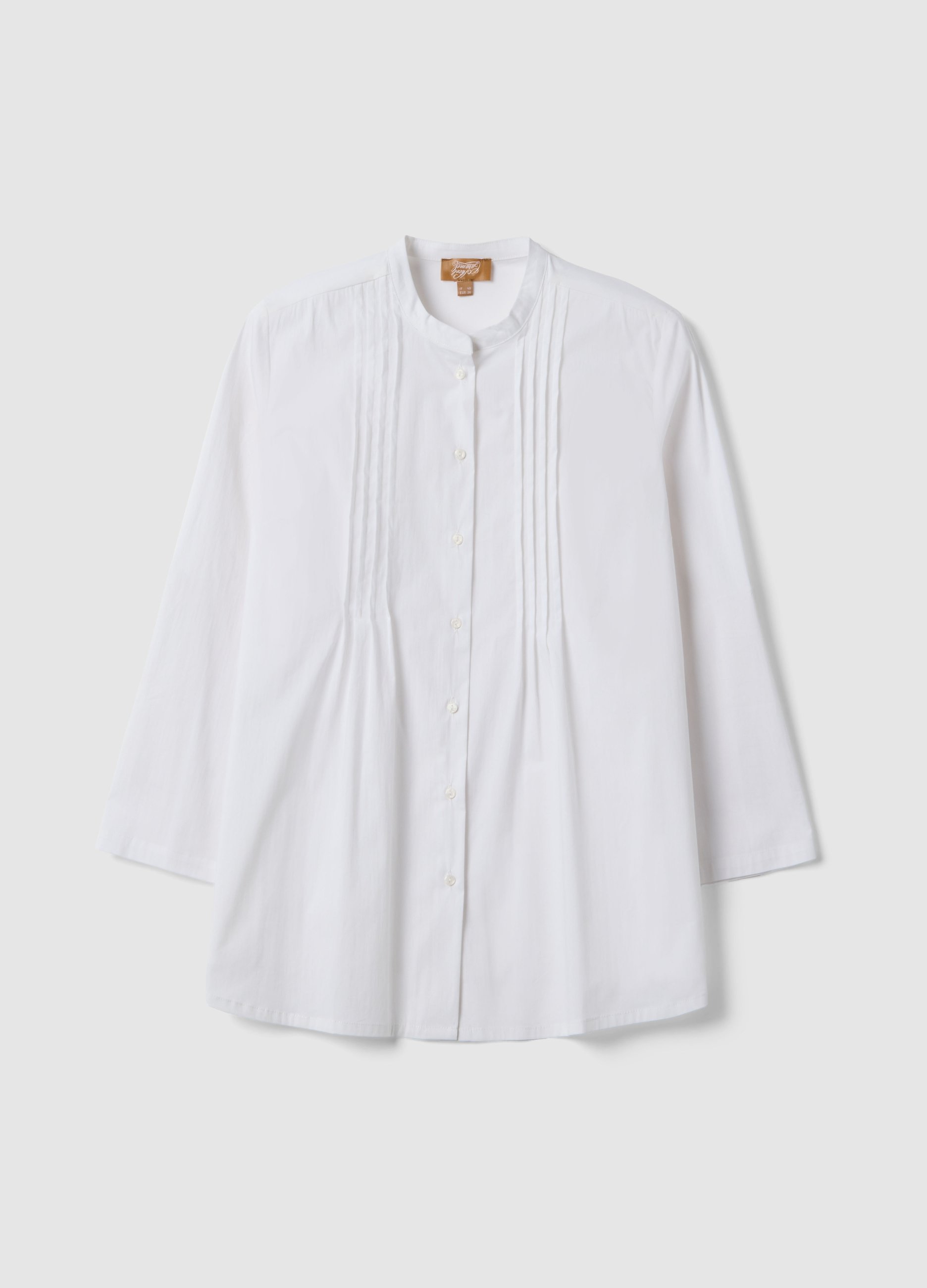NICOL CARAMEL, Camisa De Maternidad Blanca En Mezcla De Algodón Elástico Regular Fit, Mujer, Blanco óptico, Talla: 38