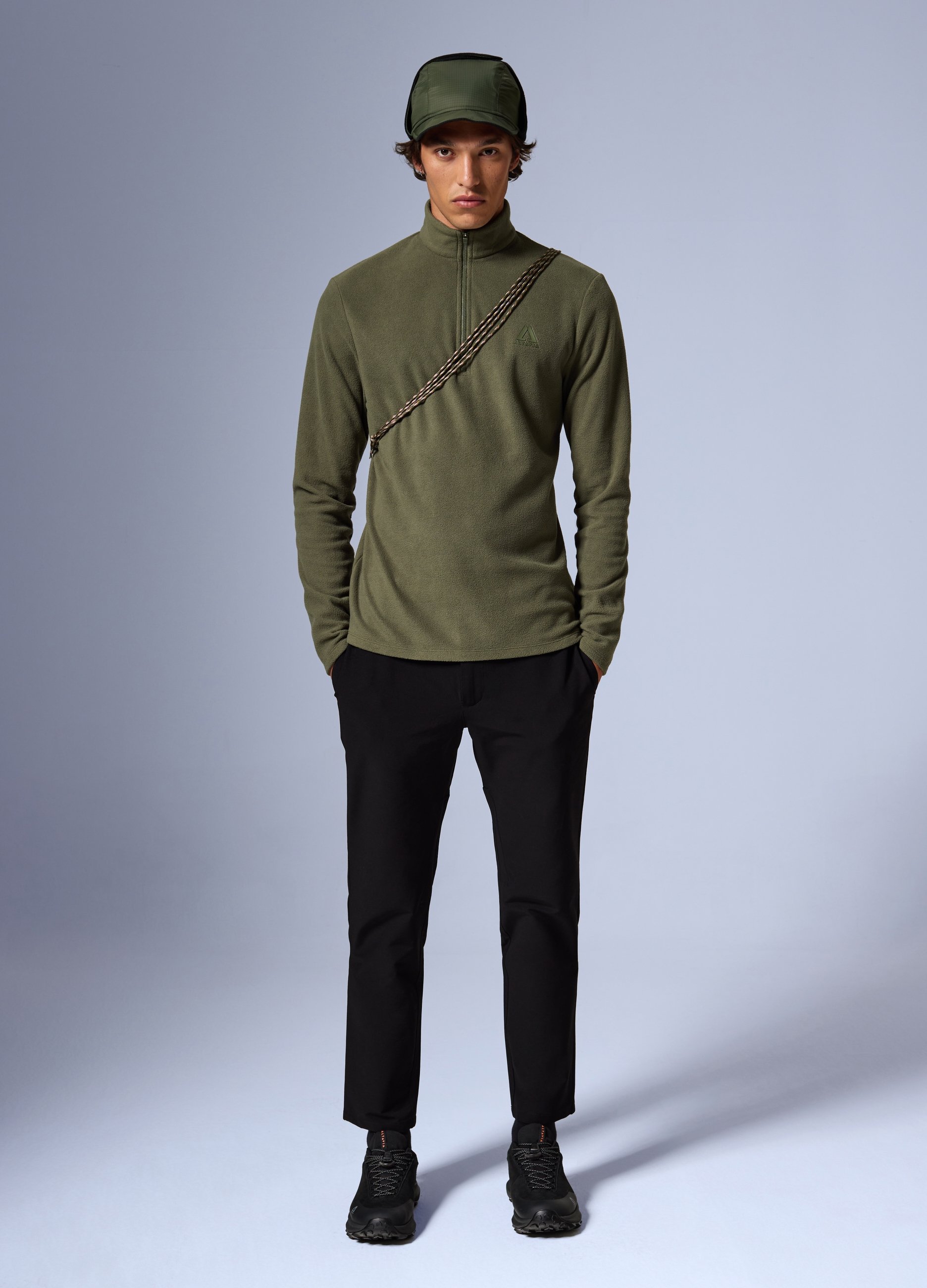 Forro Polar Medio Cierre Altavia Con Deborah Compagnoni, Unisex, Verde militar, Talla: M